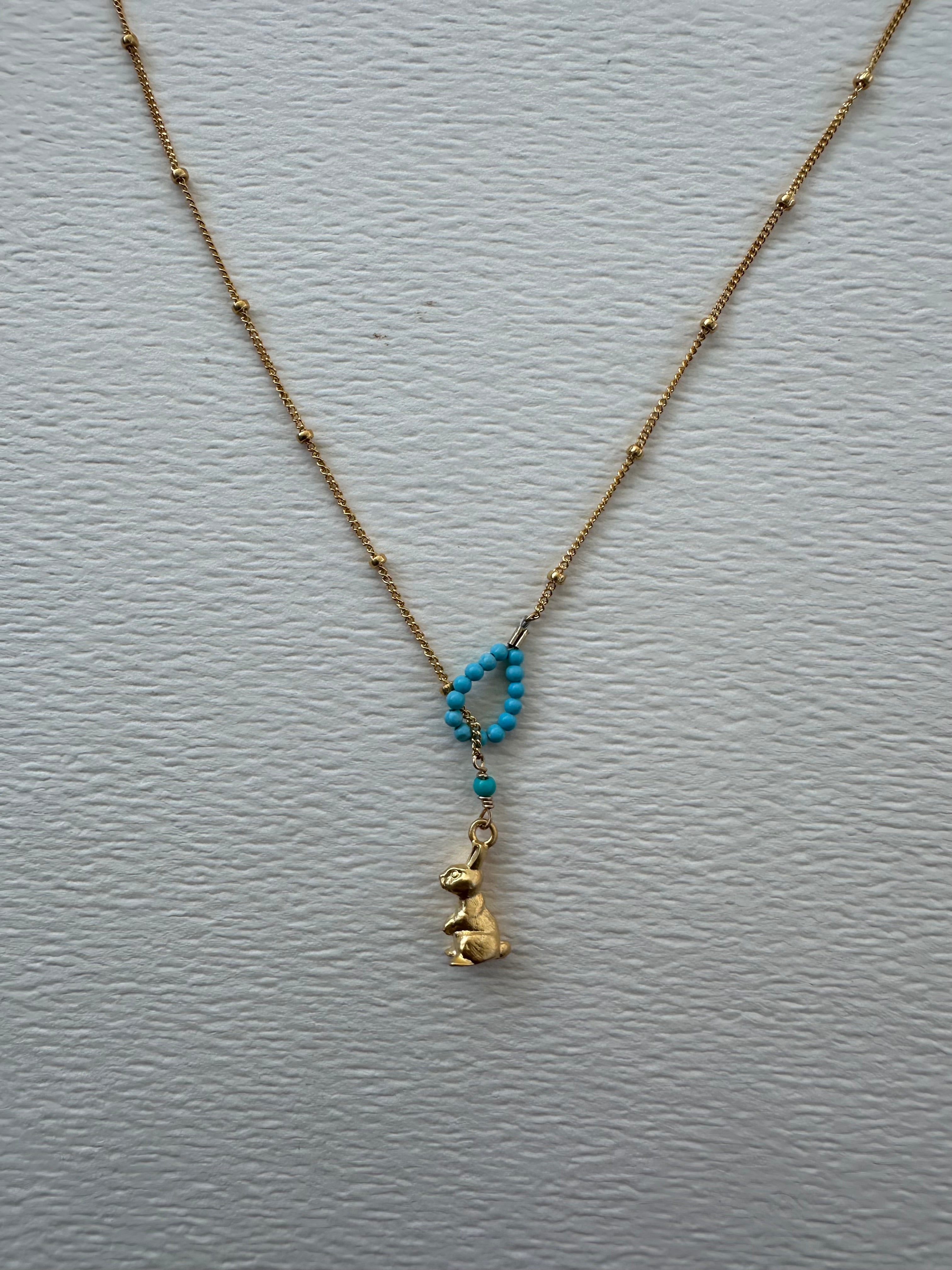 NECKLACE // LASSO // TURQUOISE // BUNNY