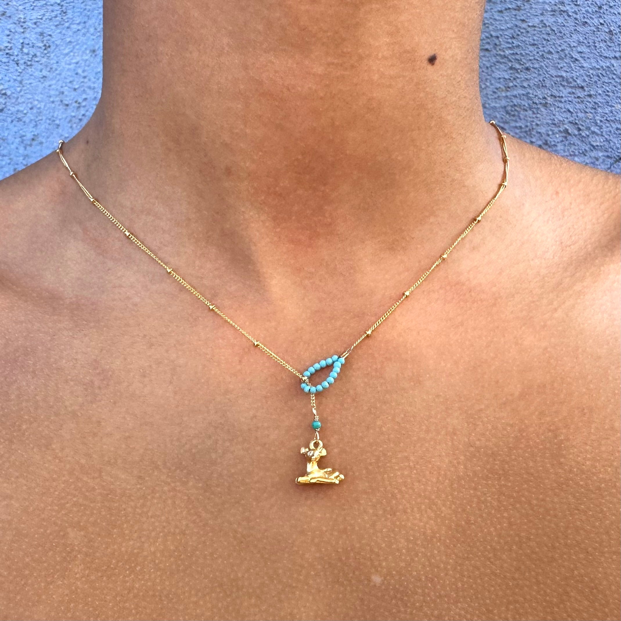 NECKLACE // LASSO // TURQUOISE // DEER