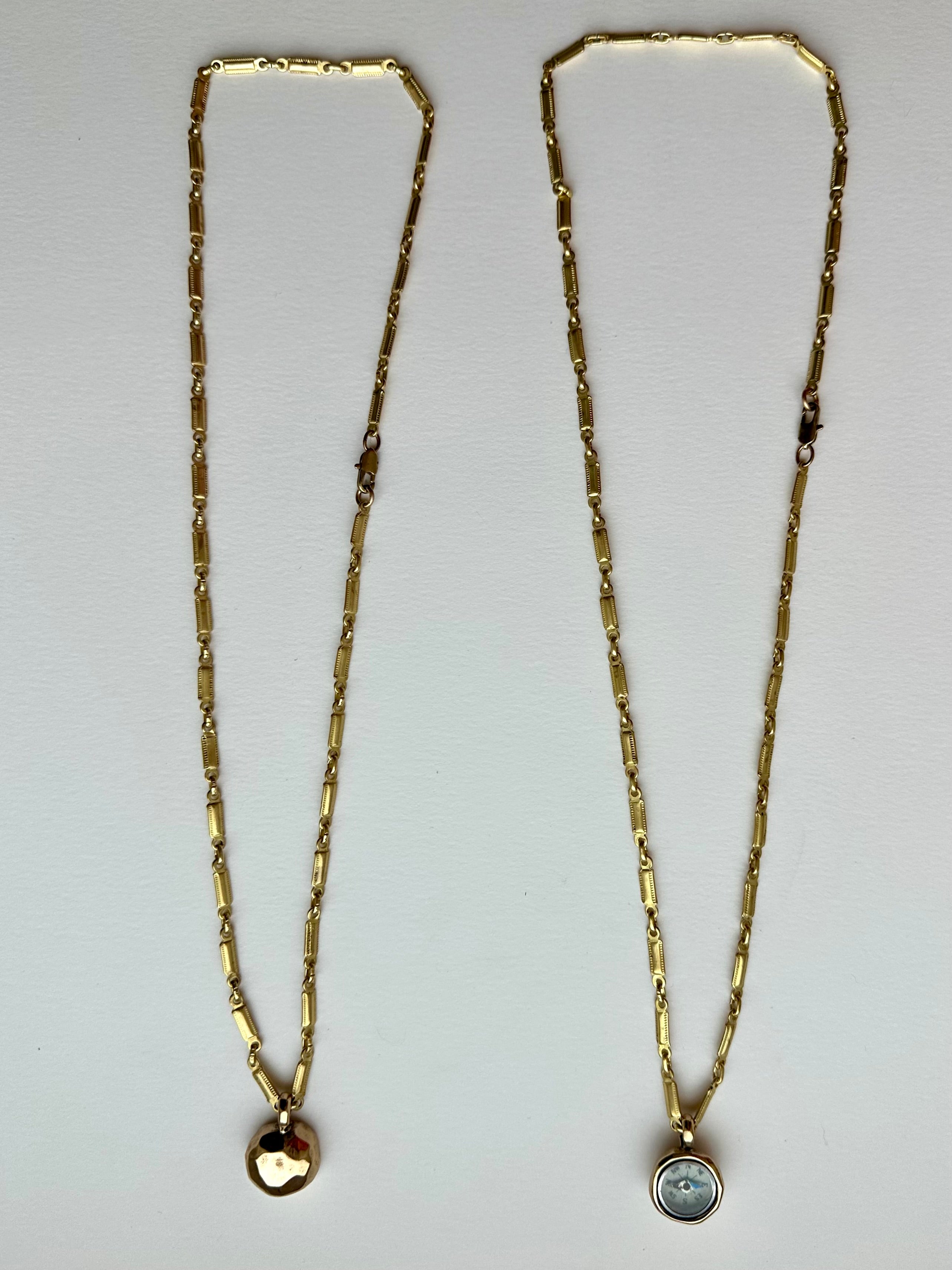 SIMPLE COMPASS // BRONZE // BRASS // NECKLACE