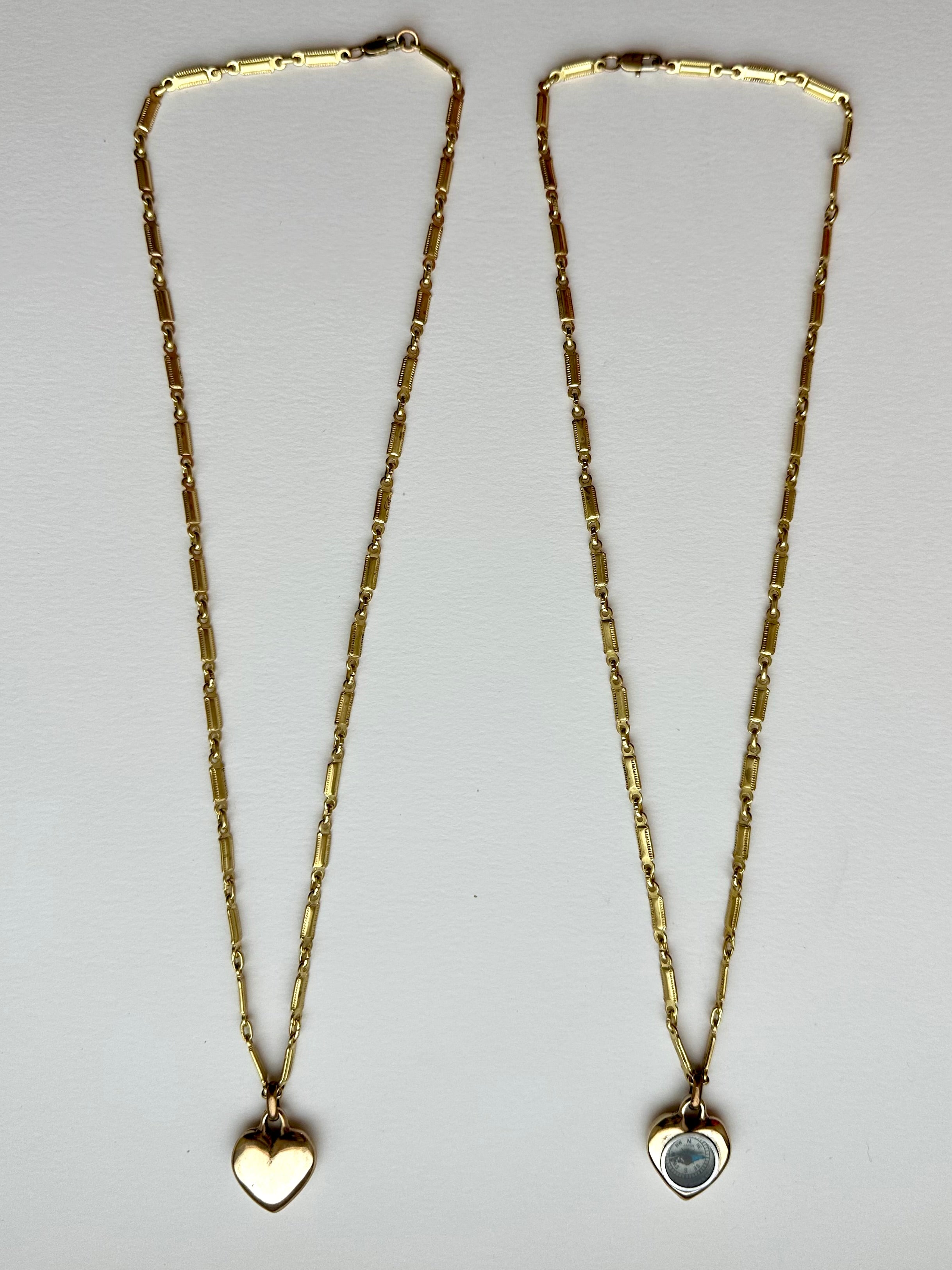 HEART COMPASS // BRONZE // BRASS // NECKLACE