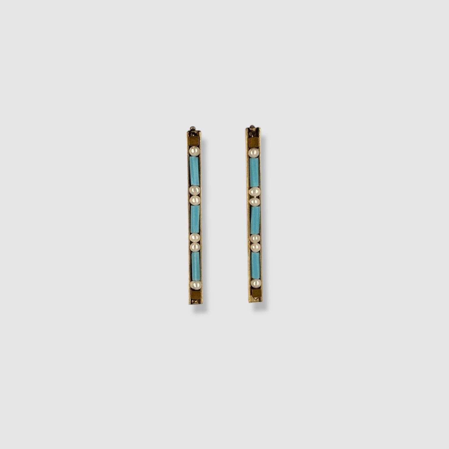 HEART OF GLASS // # 4 TURQUOISE & PEARLS // STUDS