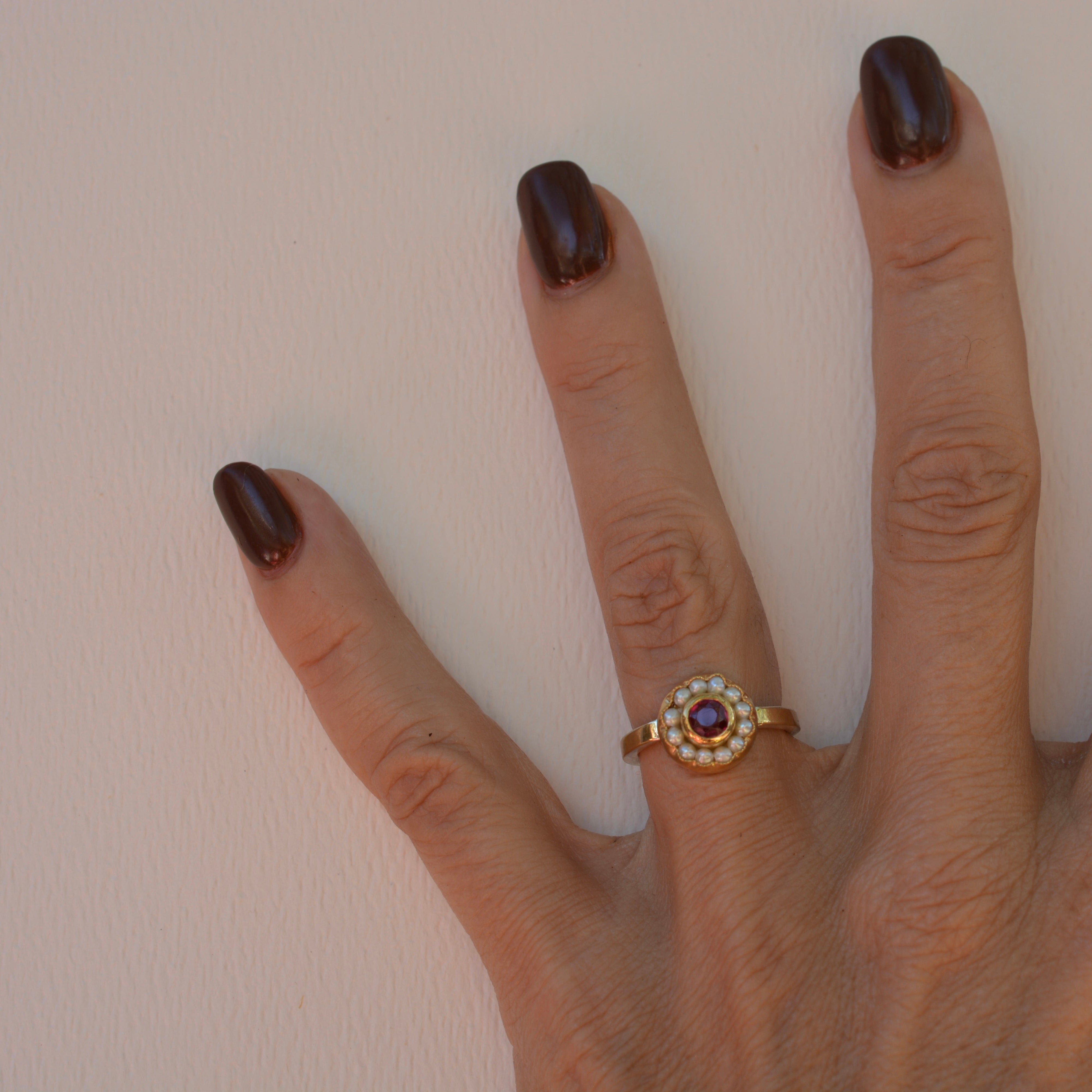 HEIRLOOM RING // SEED PEARLS // RUBY