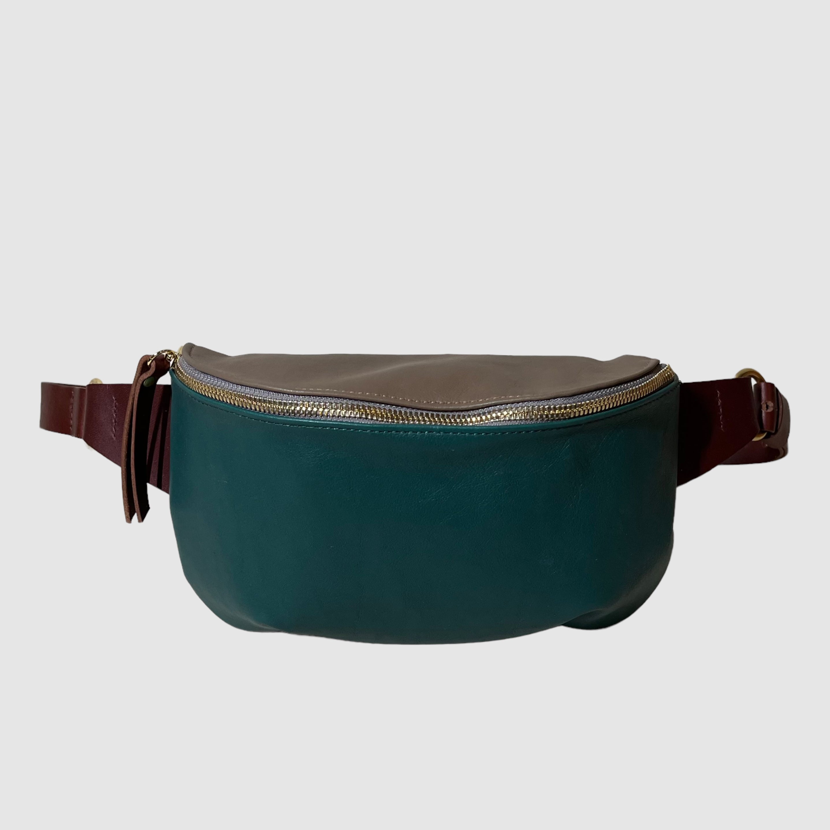 SATCHEL // CROSSBODY BAG // SEA GREEN & CLAY