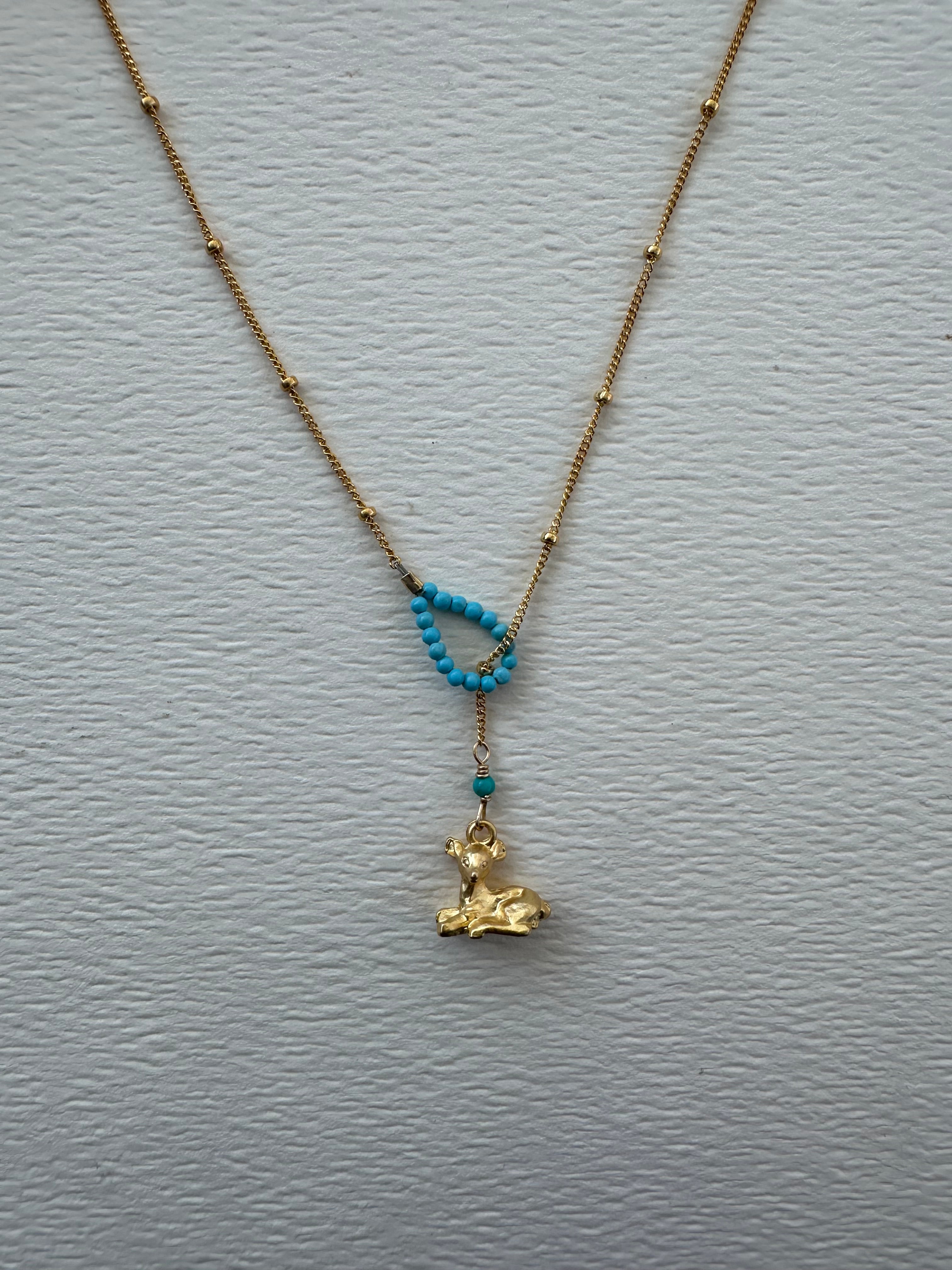 NECKLACE // LASSO // TURQUOISE // DEER
