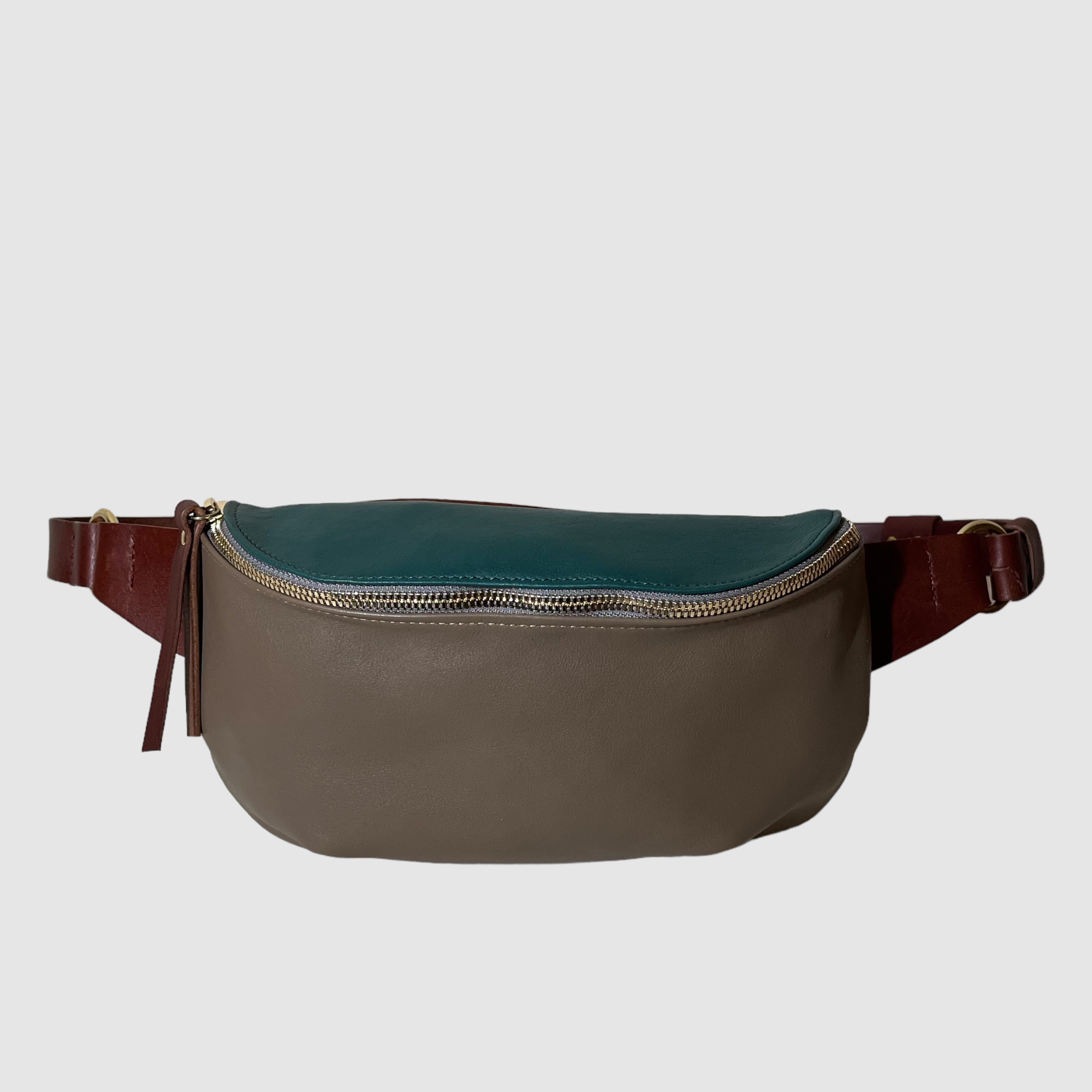 SATCHEL // CROSSBODY BAG // CLAY & SEA GREEN