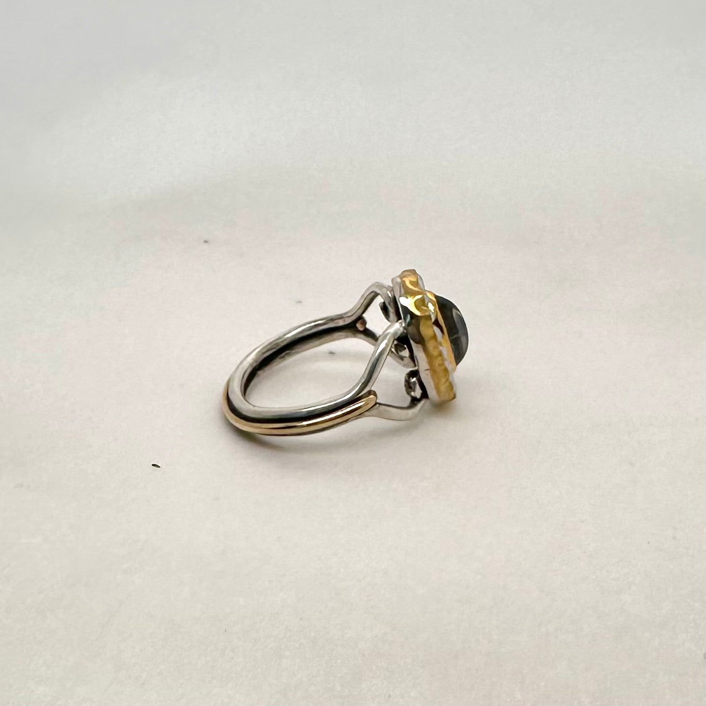 HEIRLOOM RING // SEED PEARLS // OVAL MOONSTONE