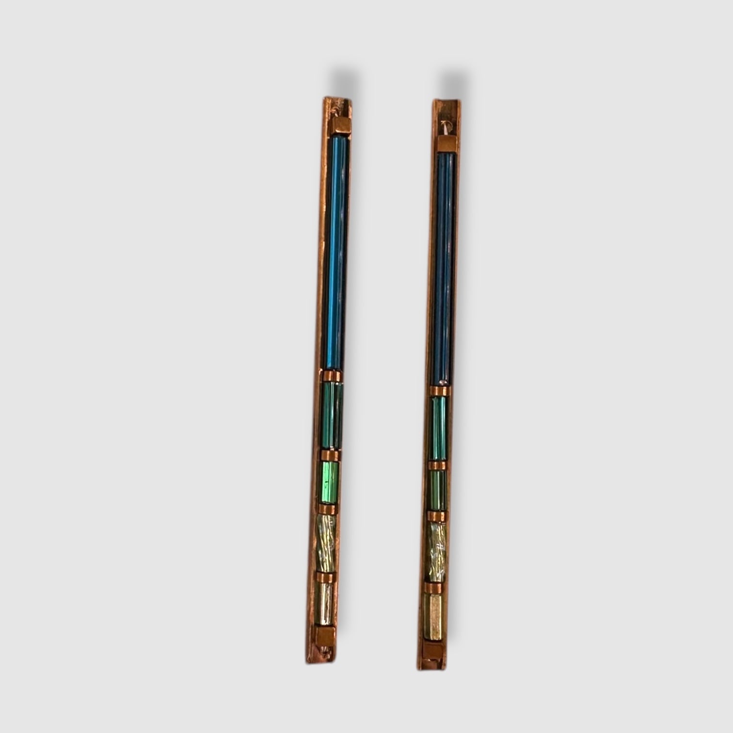 HEART OF GLASS // # 6 BLUE & GREEN // STUDS