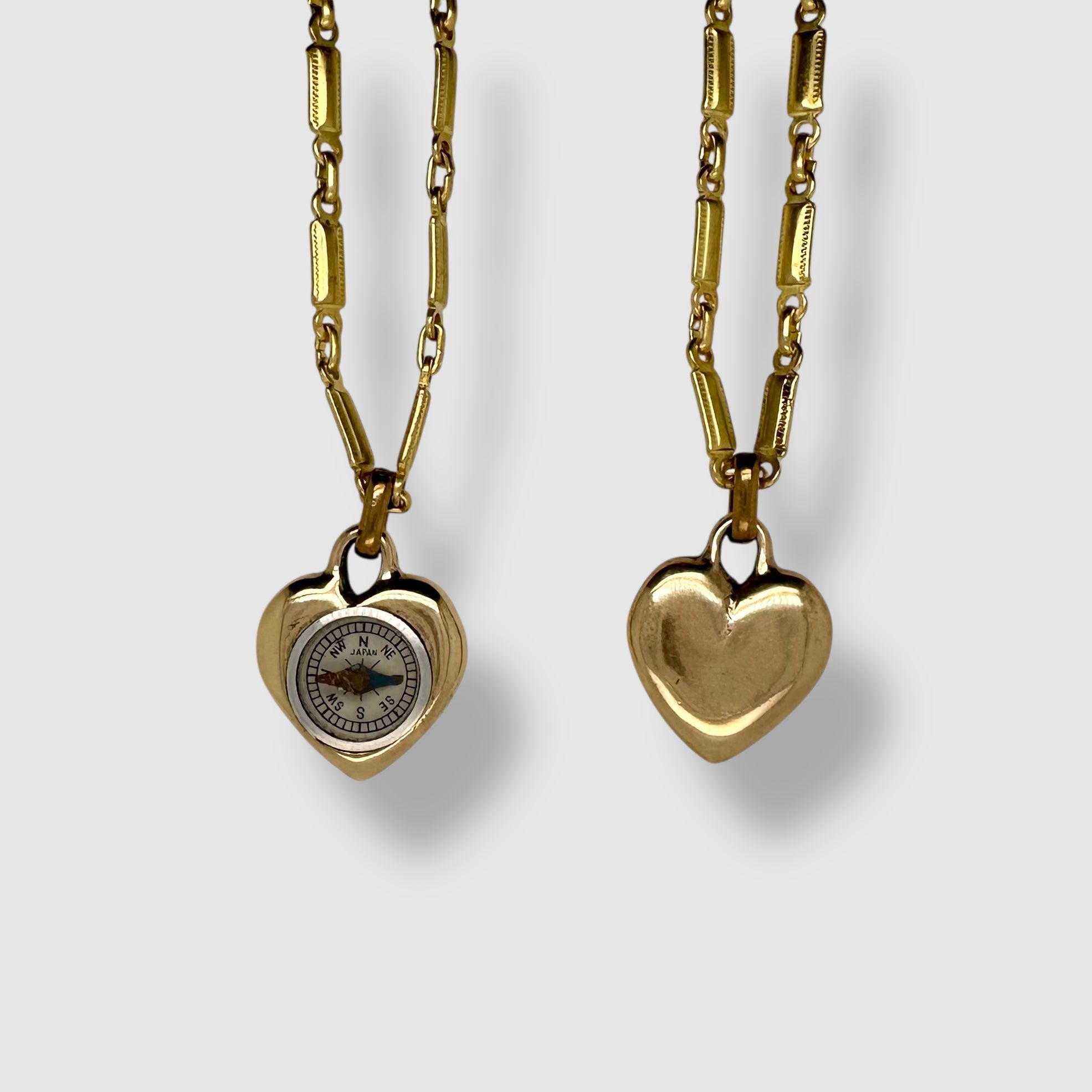 HEART COMPASS // BRONZE // BRASS // NECKLACE