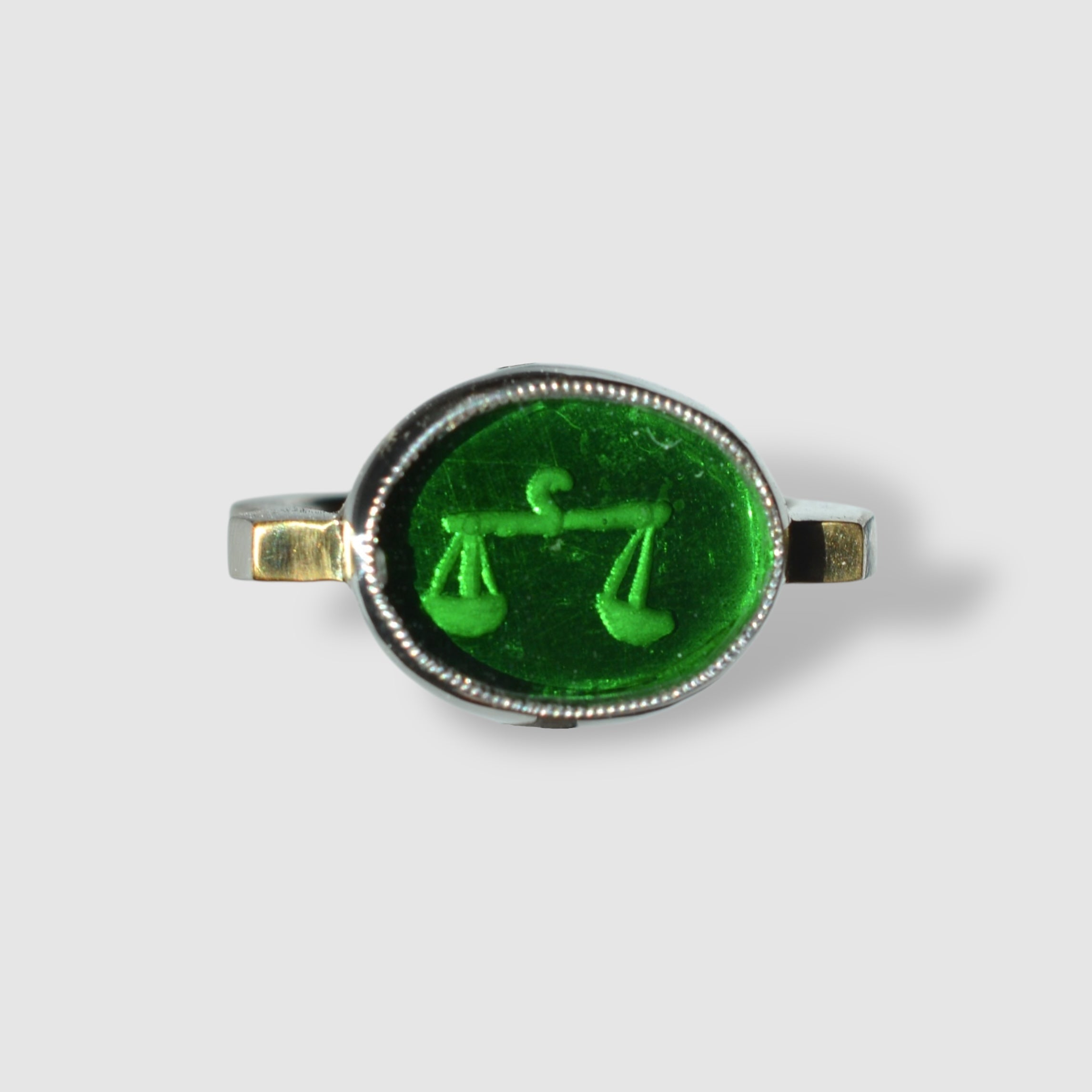 RING // LIBRA // GREEN INTAGLIO