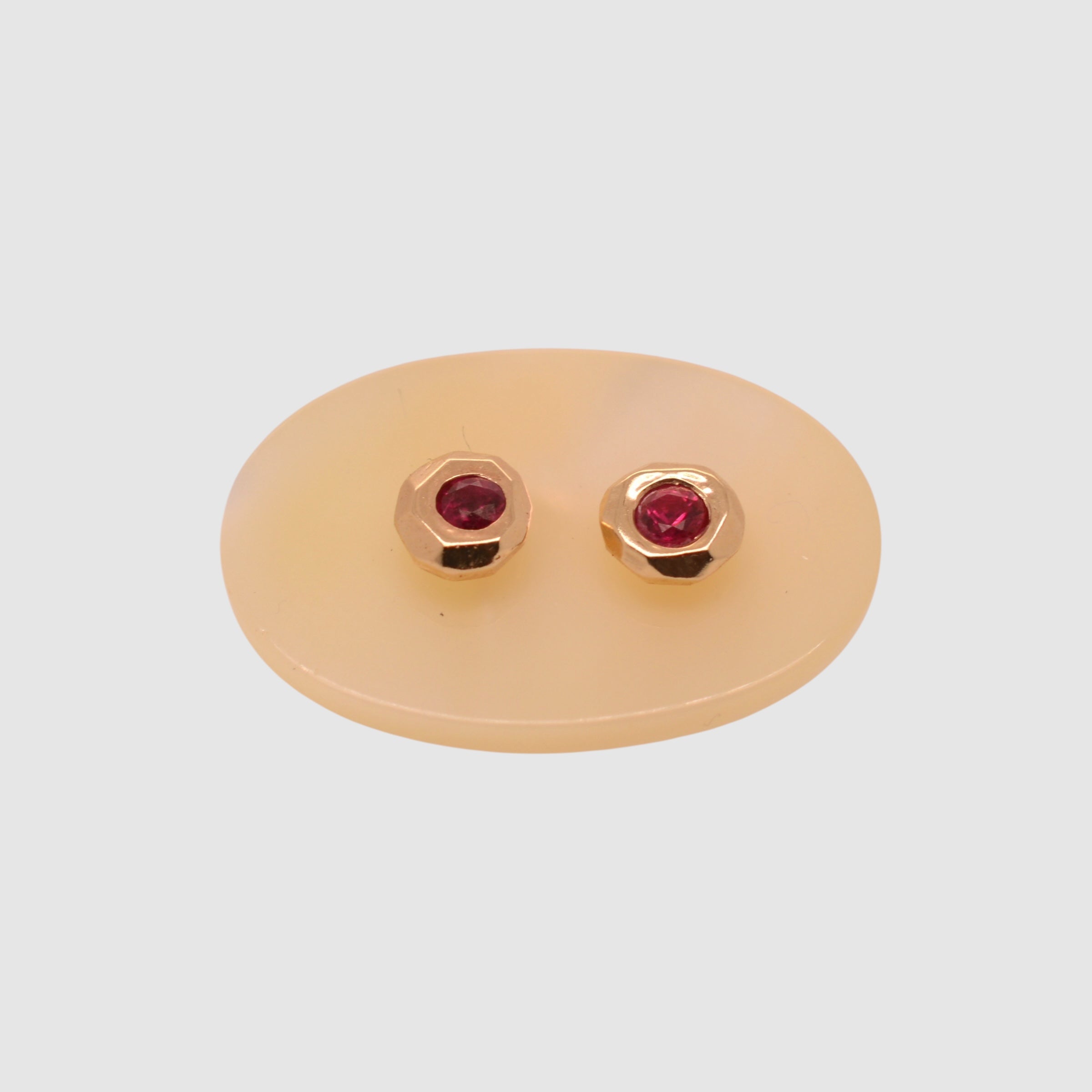 RAW & REFINED // LARGE STUD // RUBY