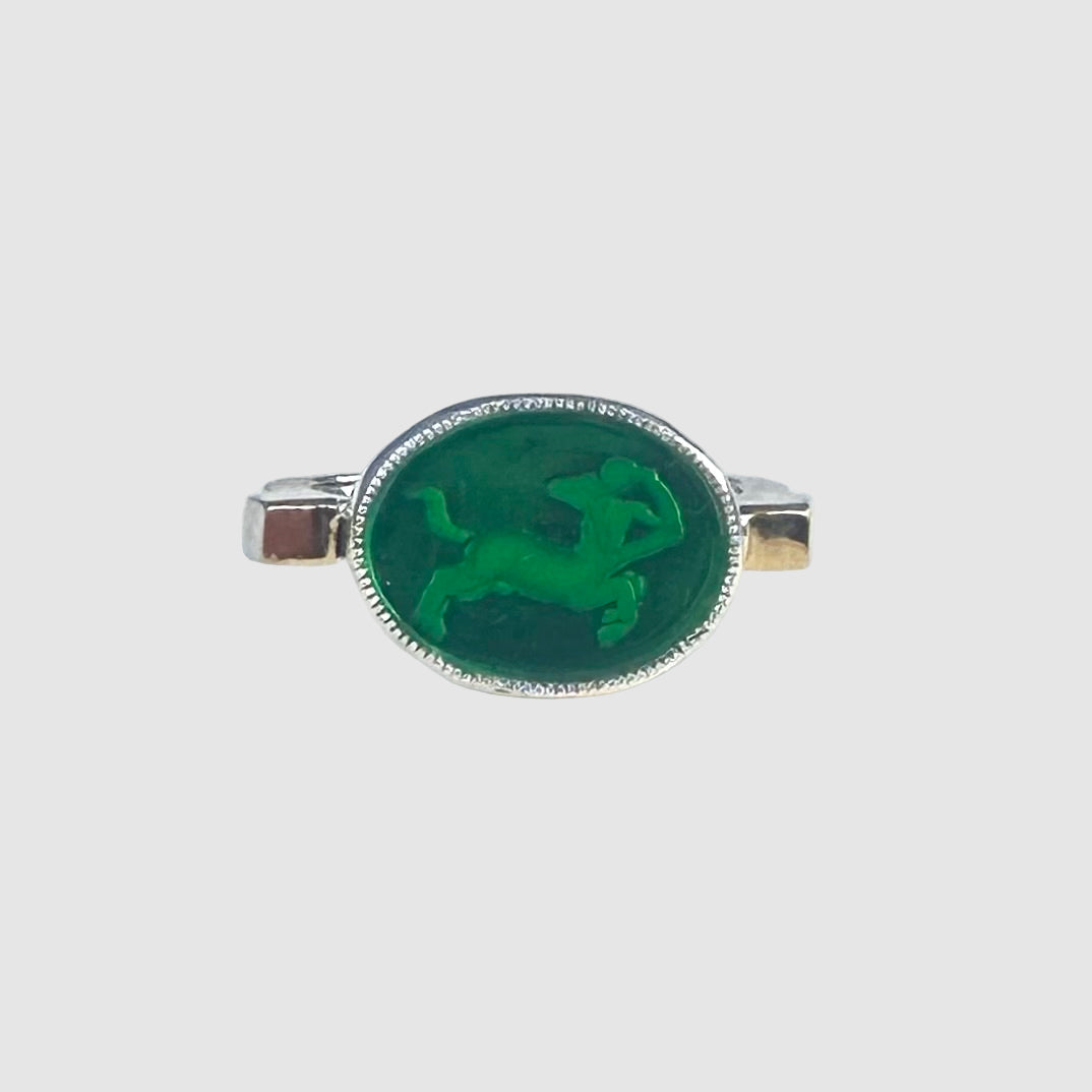 RING // SAGITTARIUS // GREEN INTAGLIO