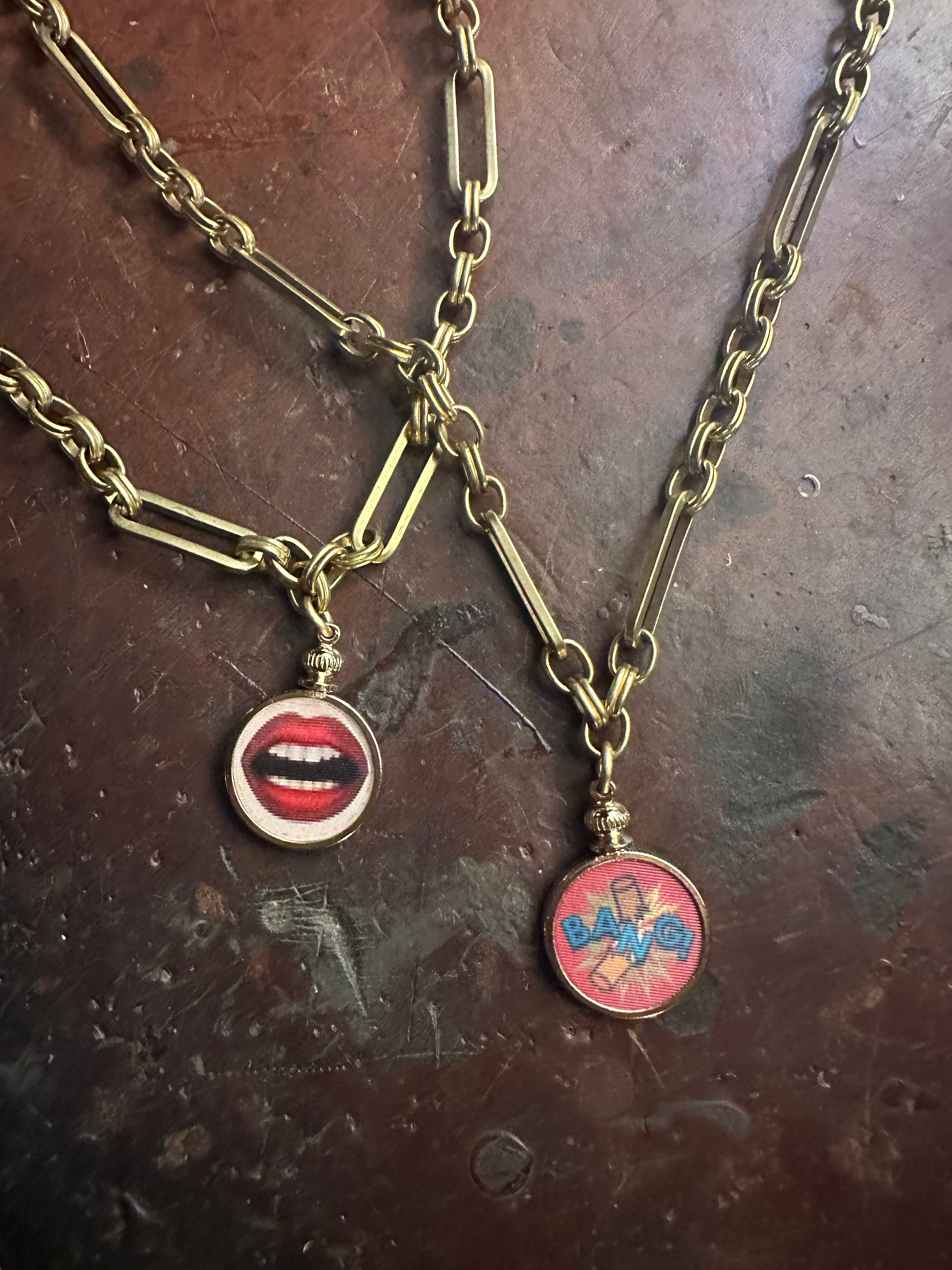 NECKLACE // BRASS // KISS ME KISS ME KISS ME