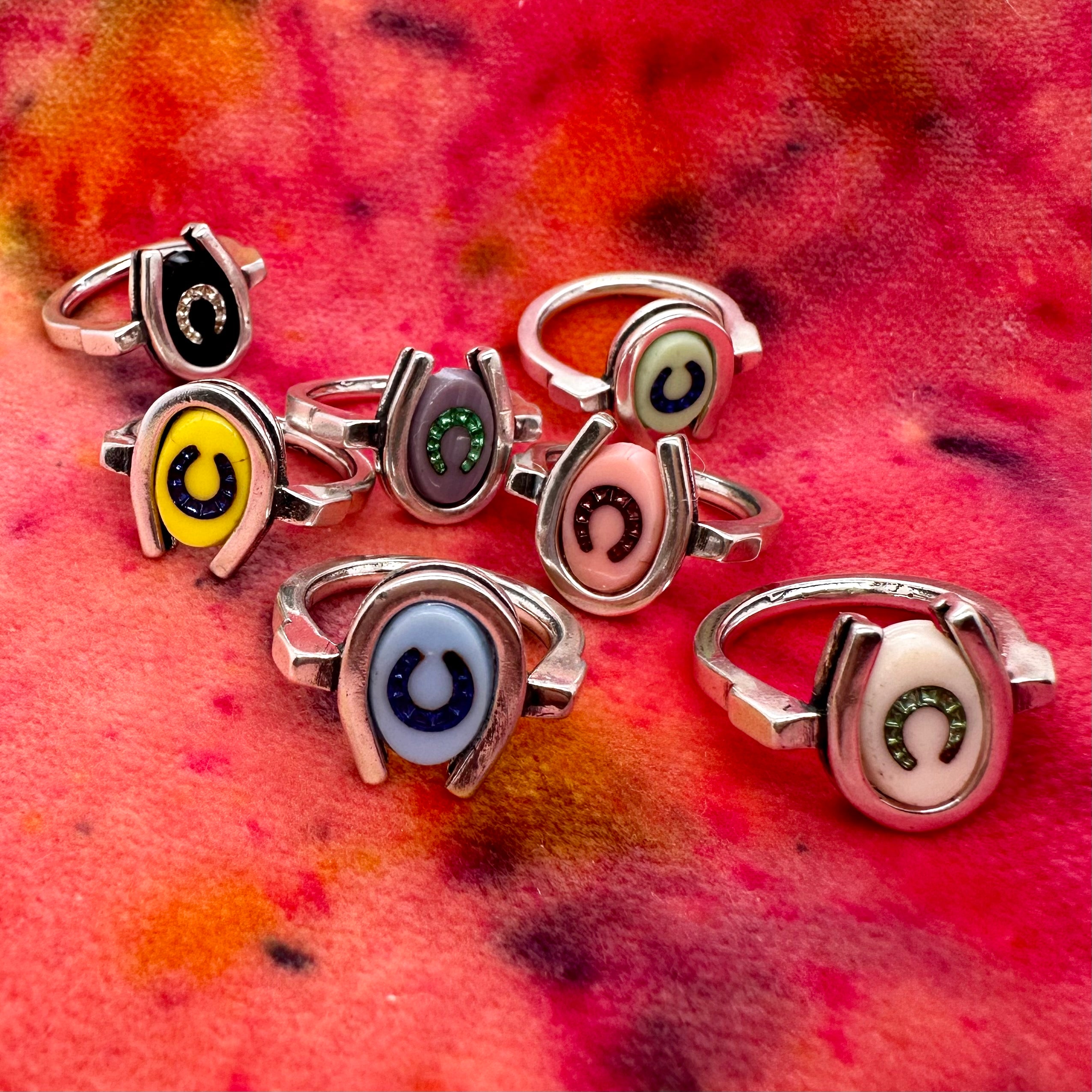 TRIPLE LUCK // SILVER RING // PINK & PINK INTAGLIO