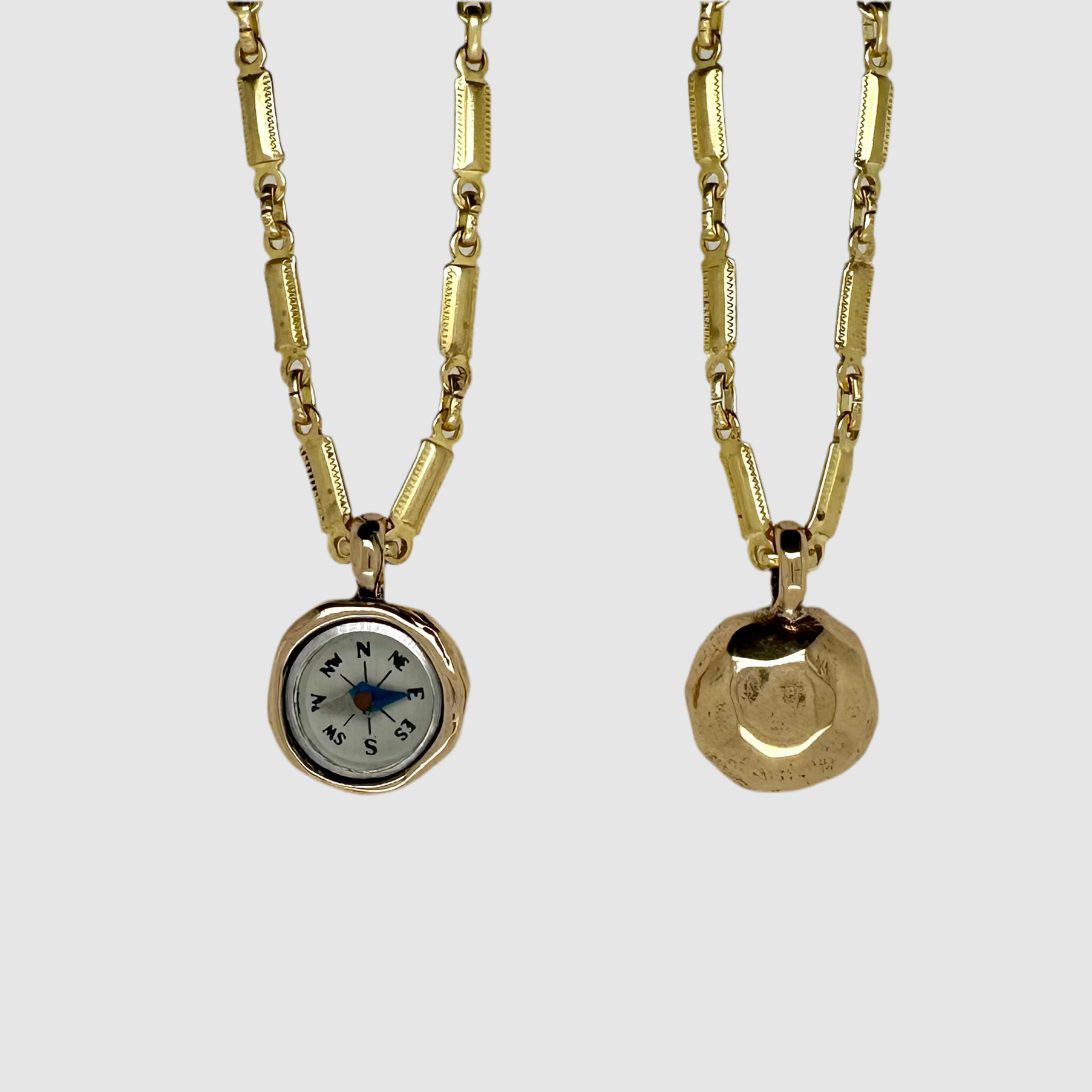 SIMPLE COMPASS // BRONZE // BRASS // NECKLACE
