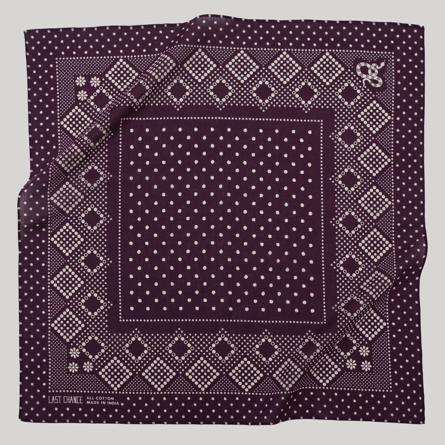 COTTON DAISY BANDANA // PLUM