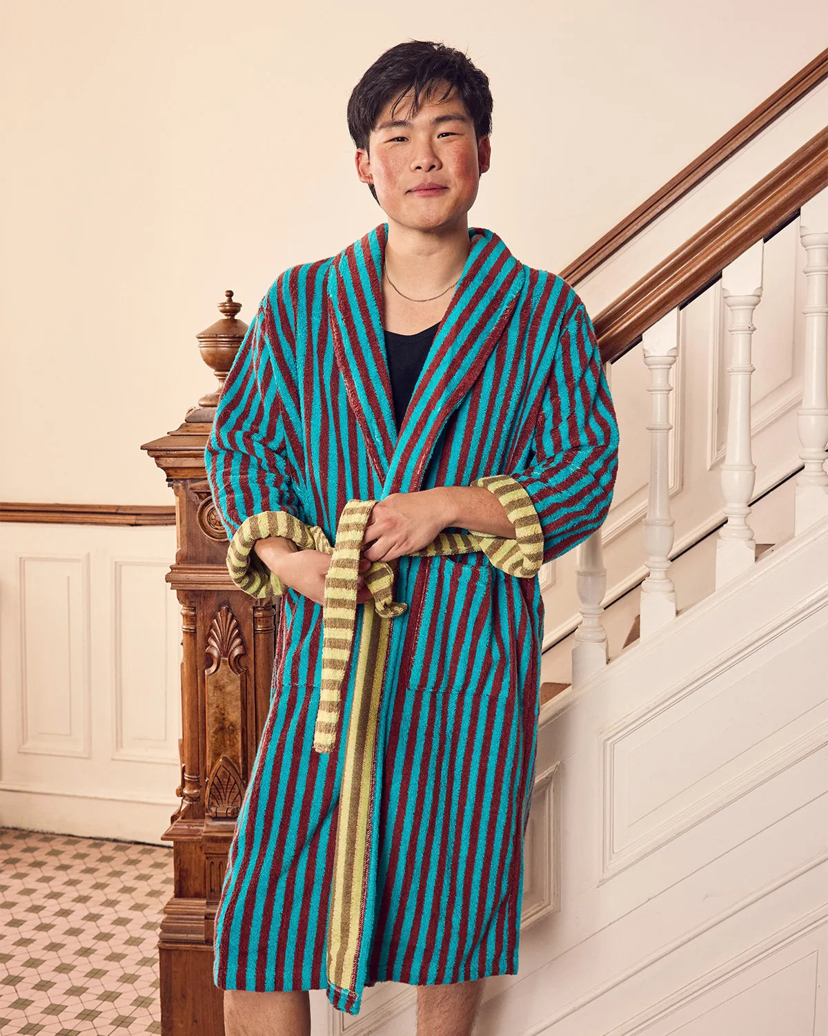BATHROBE // DRAGONFLY STRIPE
