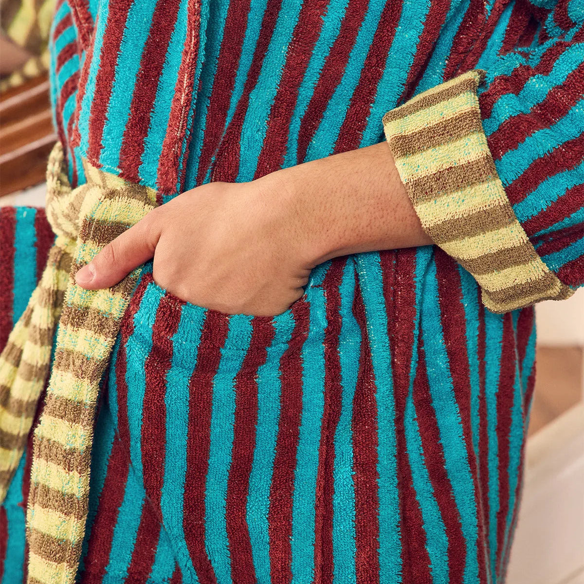 BATHROBE // DRAGONFLY STRIPE