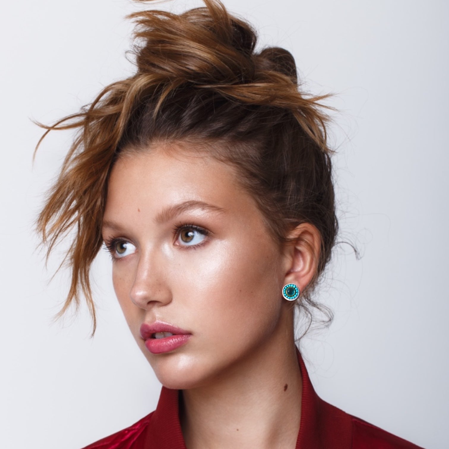 HEIRLOOM EARRINGS // STUD // AQUAMARINE // TURQUOISE