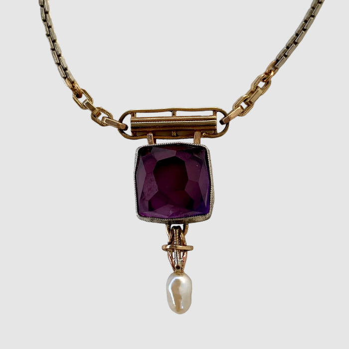 HEIRLOOM ROSE CUT AMETHYST // NECKLACE