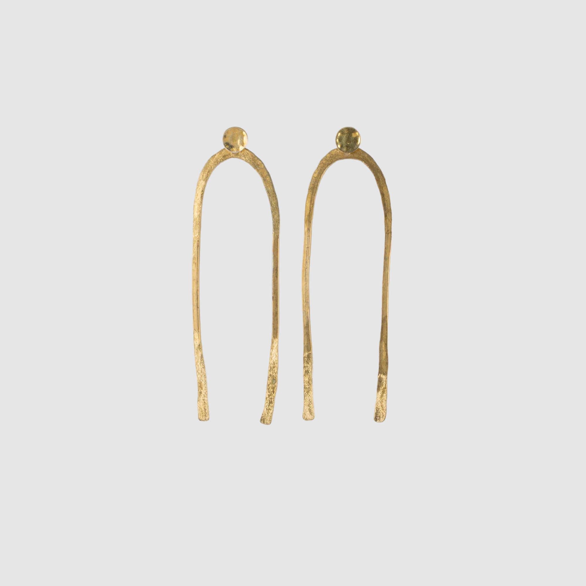 ARCO BRASS POST EARRINGS // LARGE