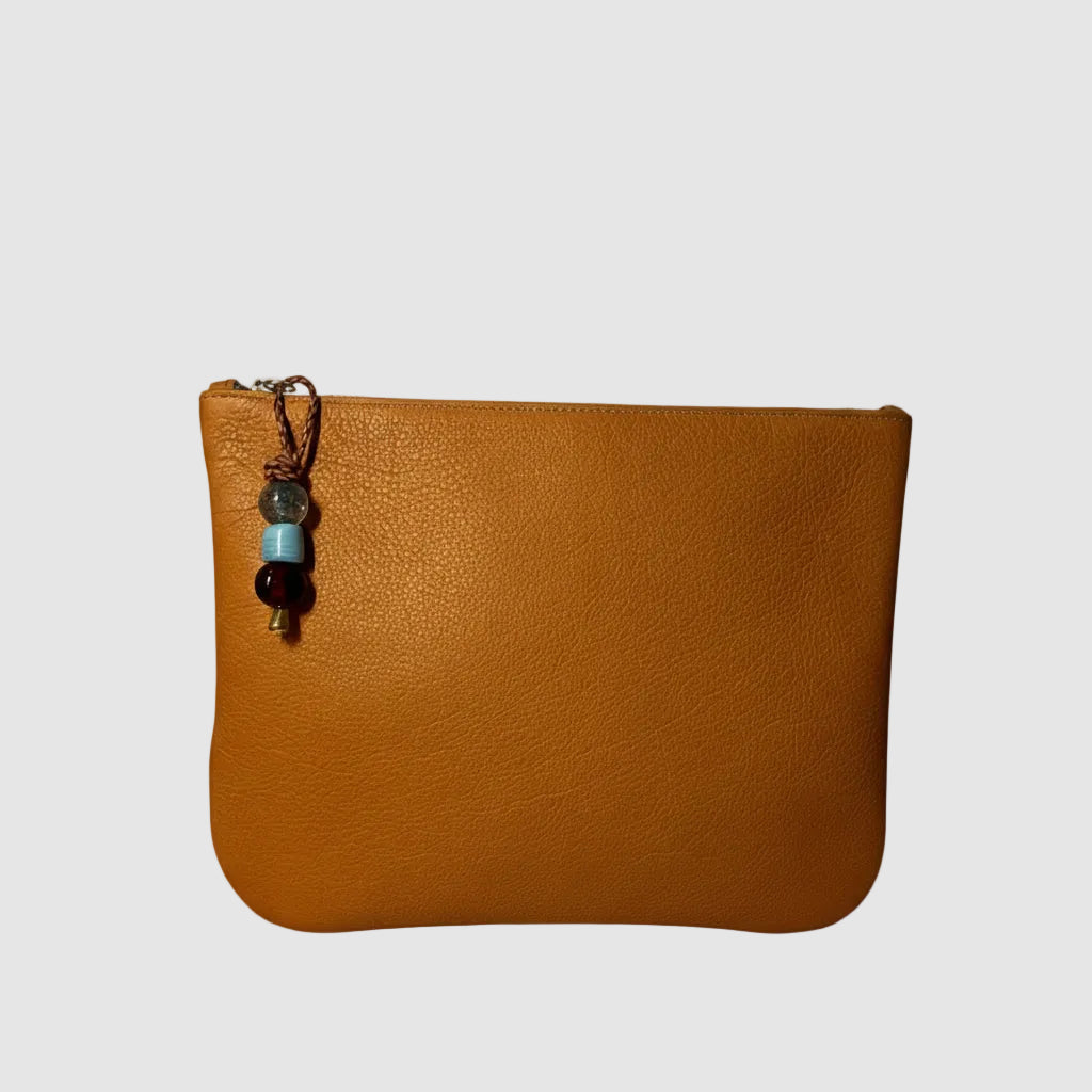 LARGE CALYPSO CLUTCH // WESTERN TAN #1