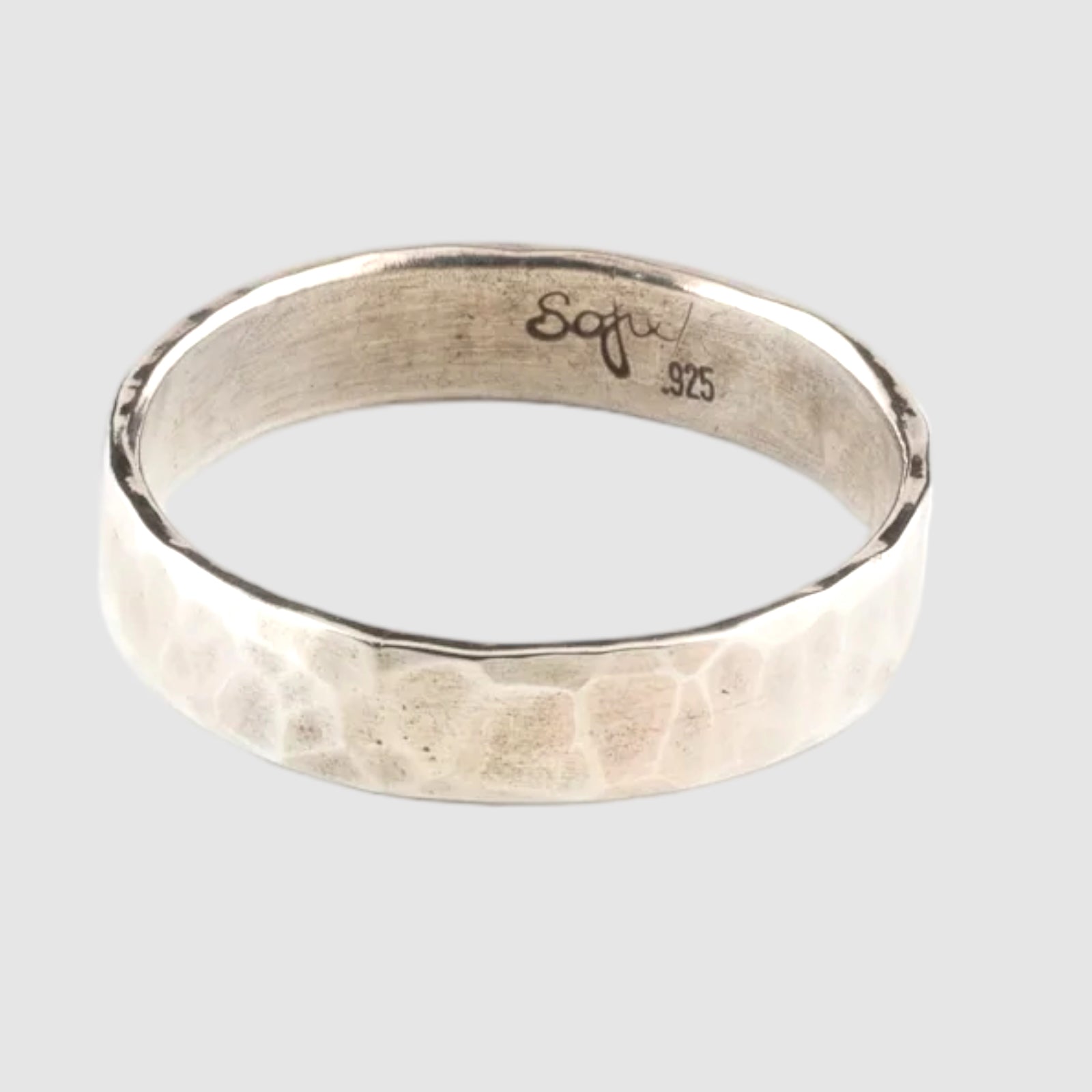 HAND HAMMERED STERLING SILVER BAND