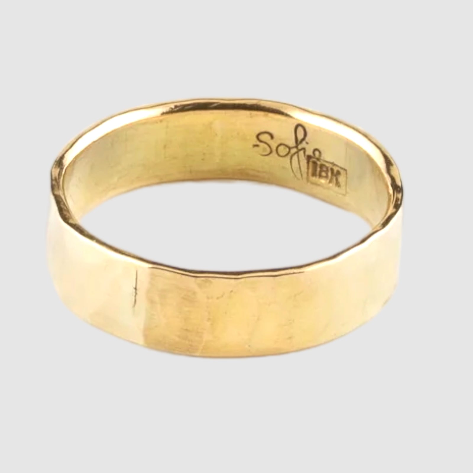 HAND HAMMERED 18K GOLD BAND