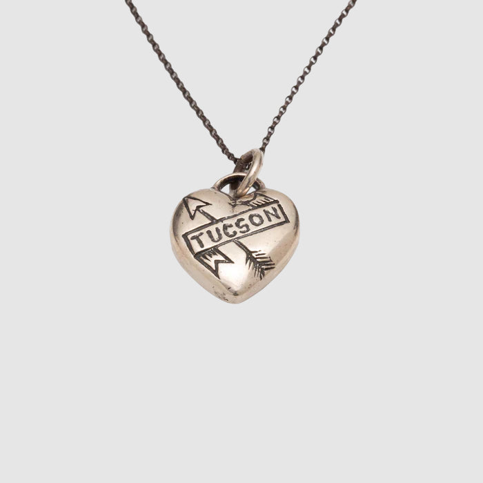 "MY HEART BELONGS IN TUCSON" // SILVER // COMPASS NECKLACE