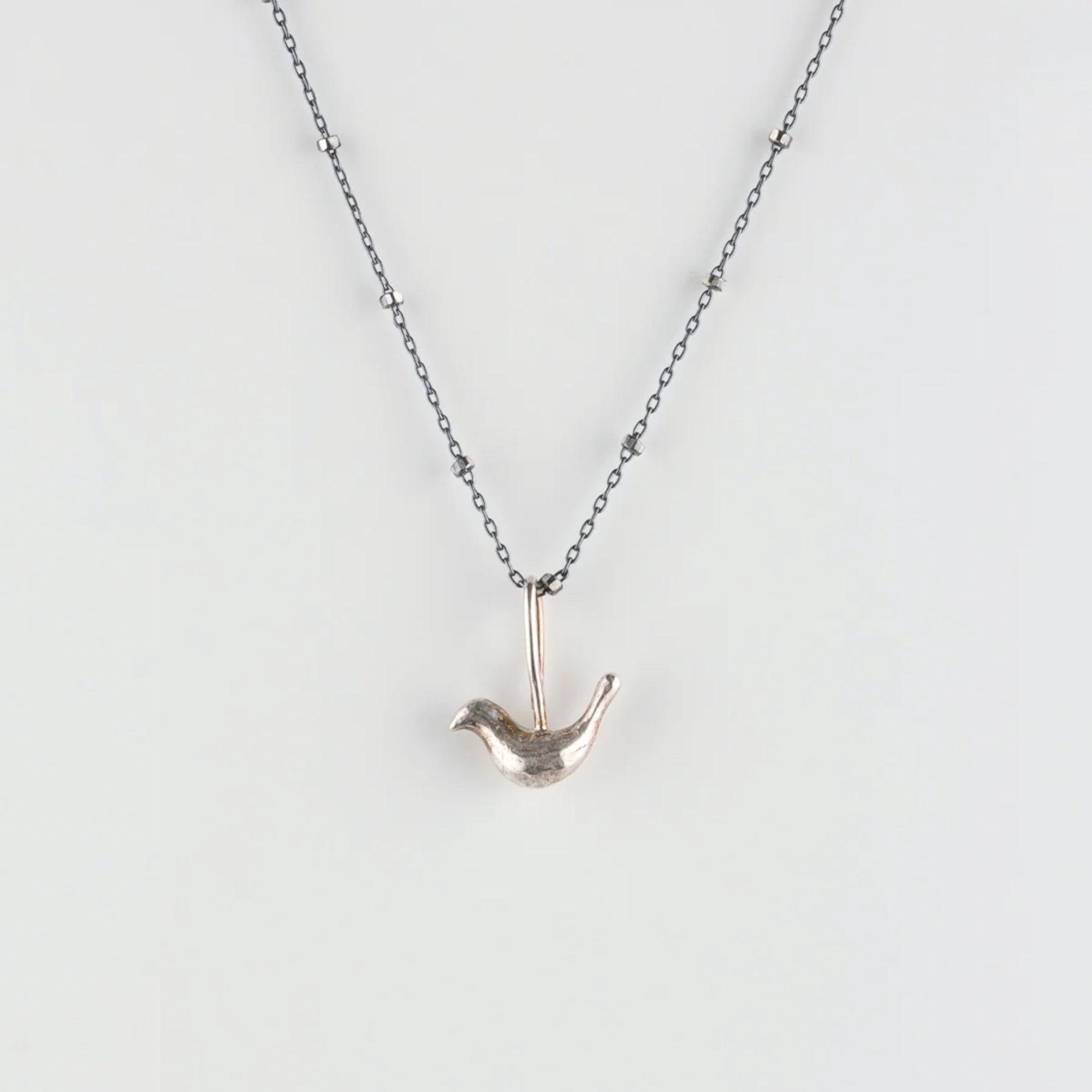 FOLK BIRD // SILVER NECKLACE