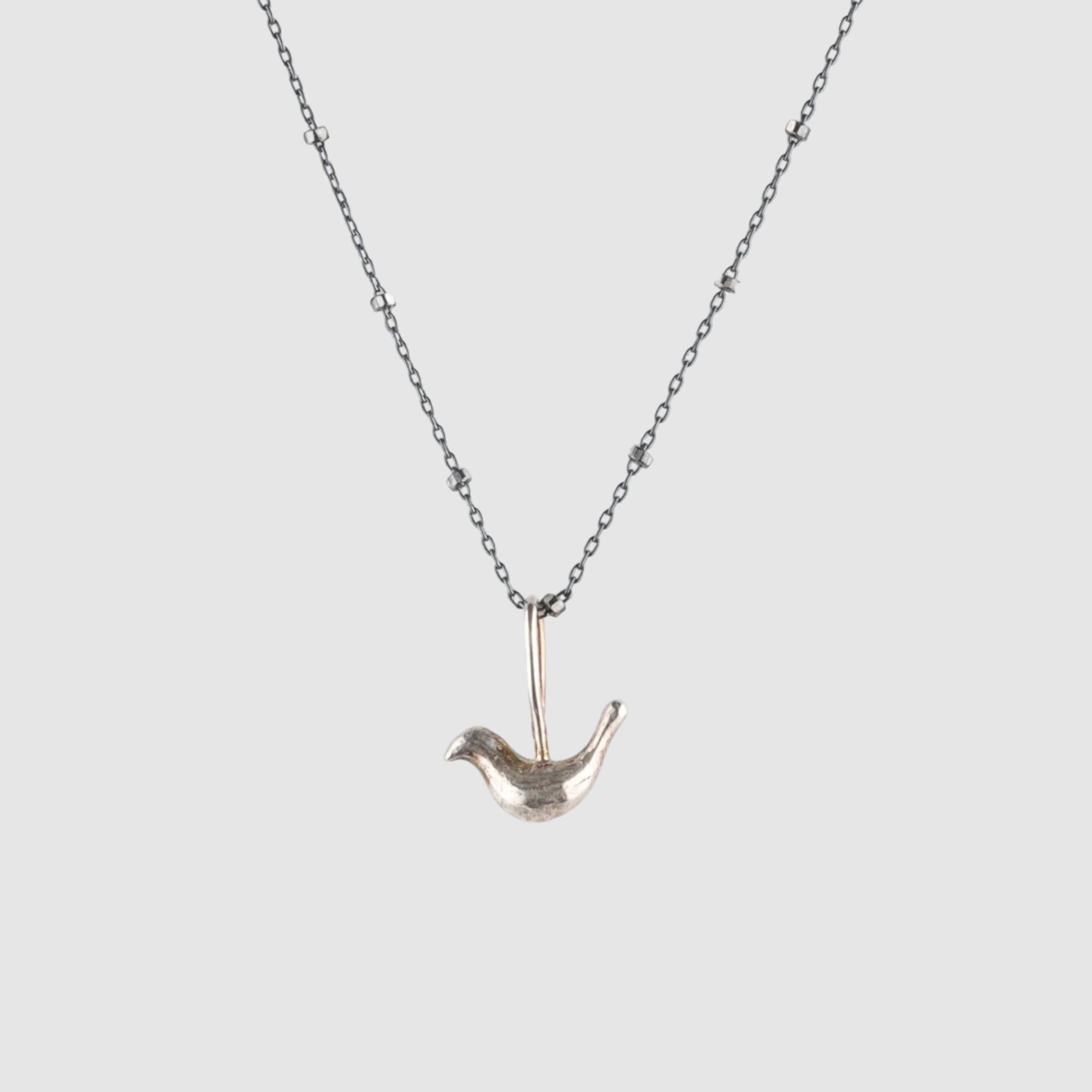 FOLK BIRD // SILVER NECKLACE