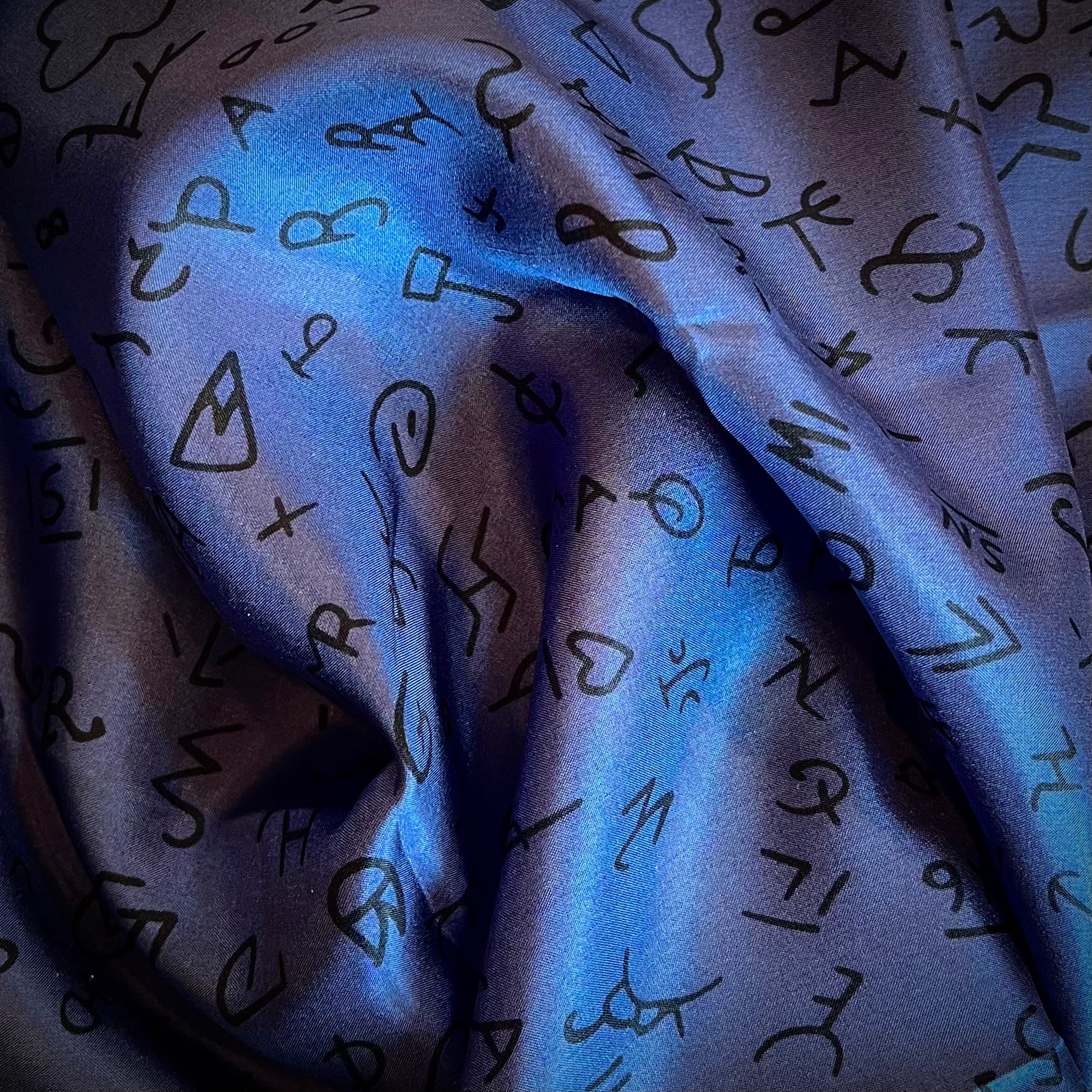 WILD RAG SILK SCARVES // NAVY BRAND