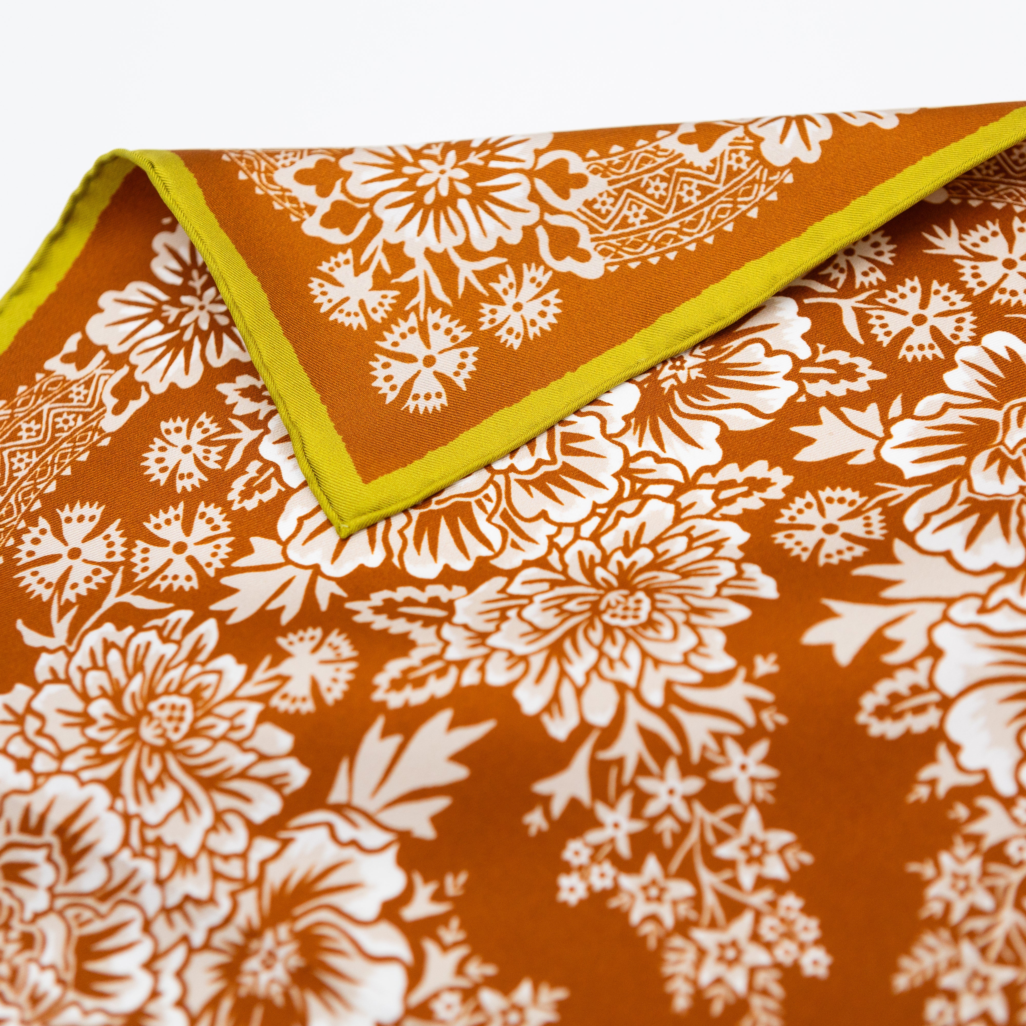 SILK TWILL SCARF // BLOSSOM IN TOBACCO