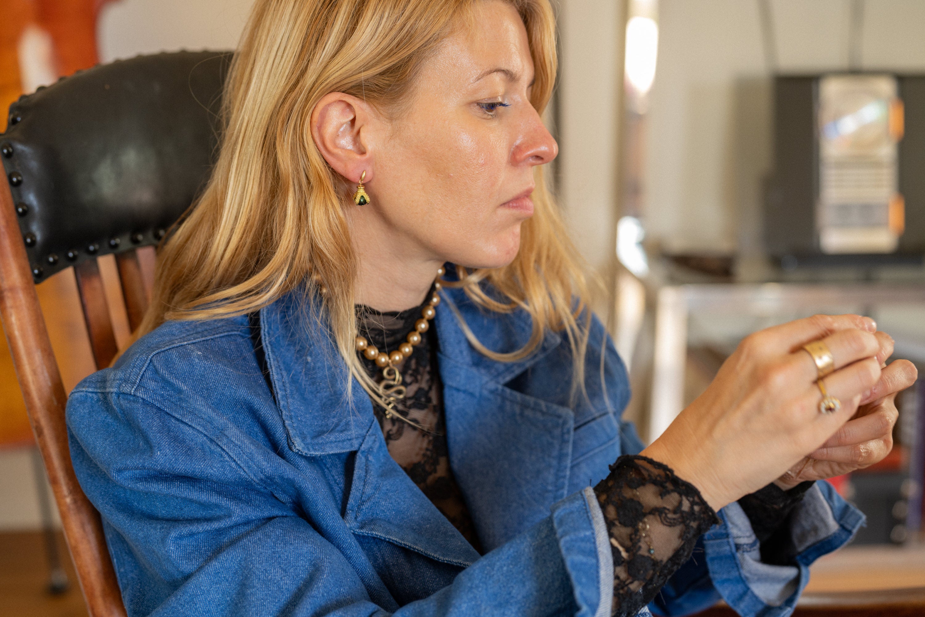 BIRD OF PREY EARRINGS// PEARL