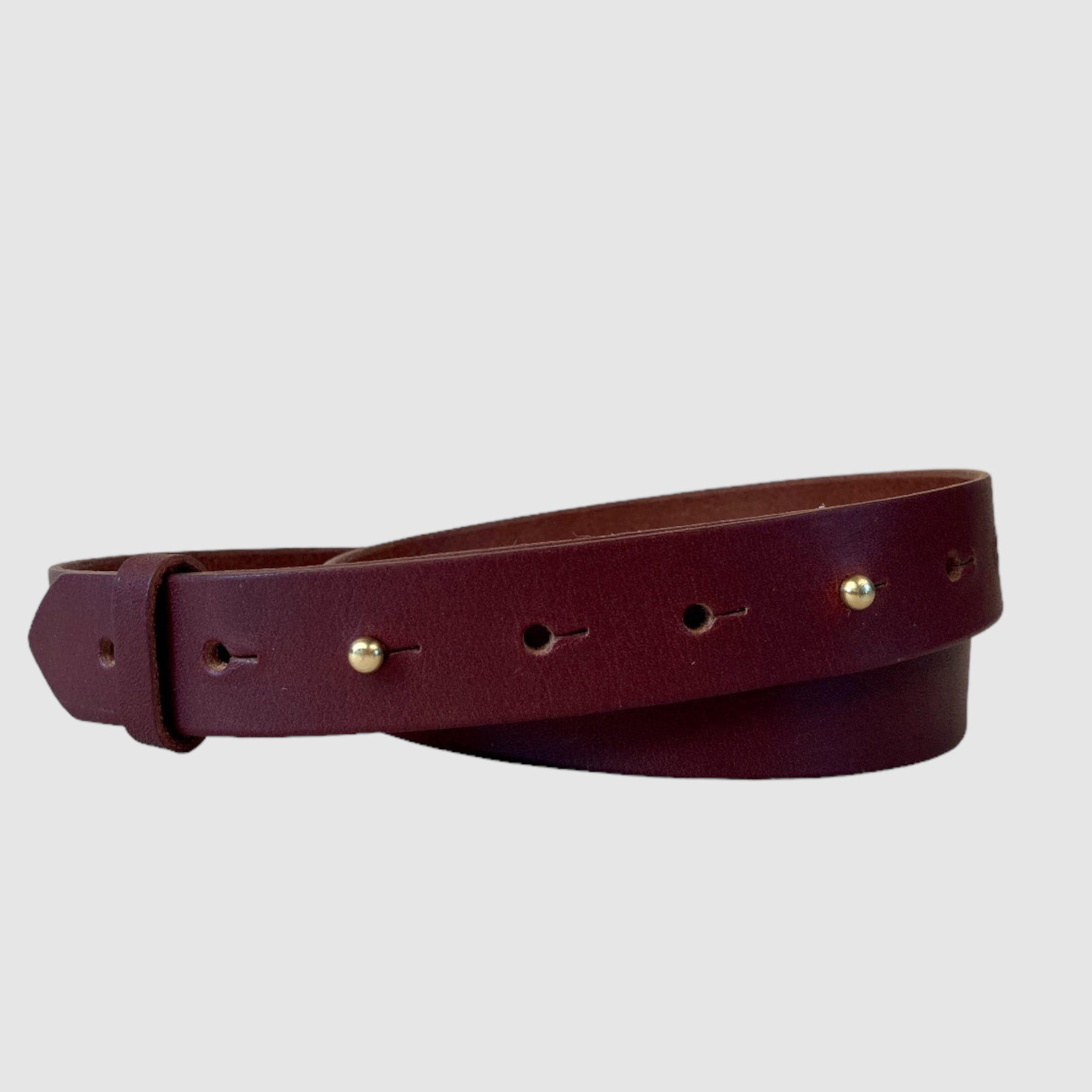 STUD BELT // NARROW BROWN