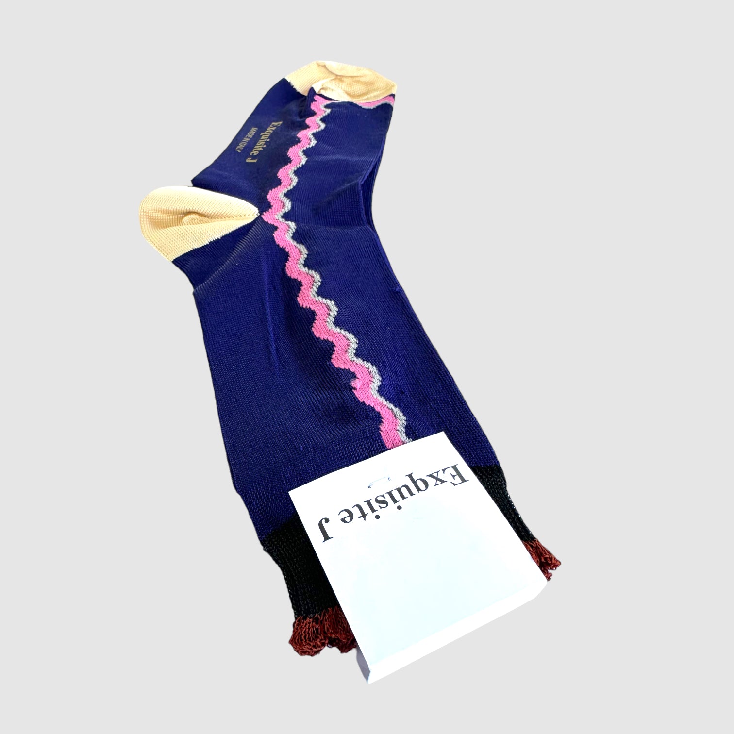 EXQUISITE J SOCKS // VIOLET SQUIGGLE