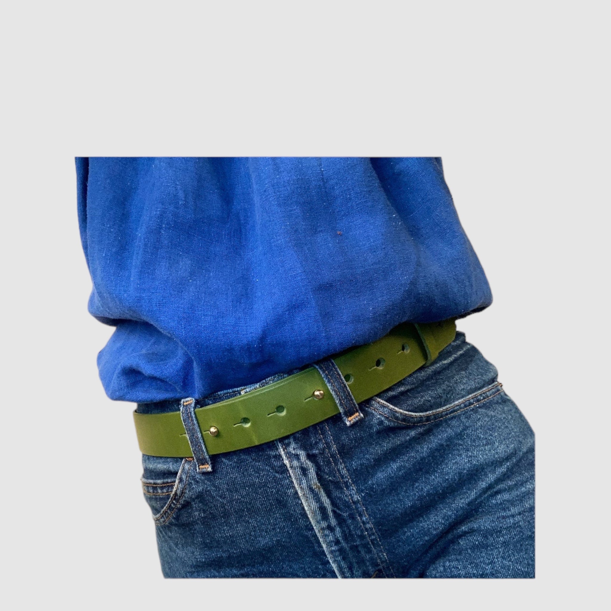 STUD BELT // WIDE GREEN