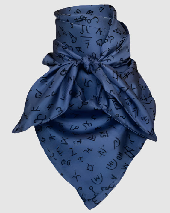 WILD RAG SILK SCARVES // NAVY BRAND