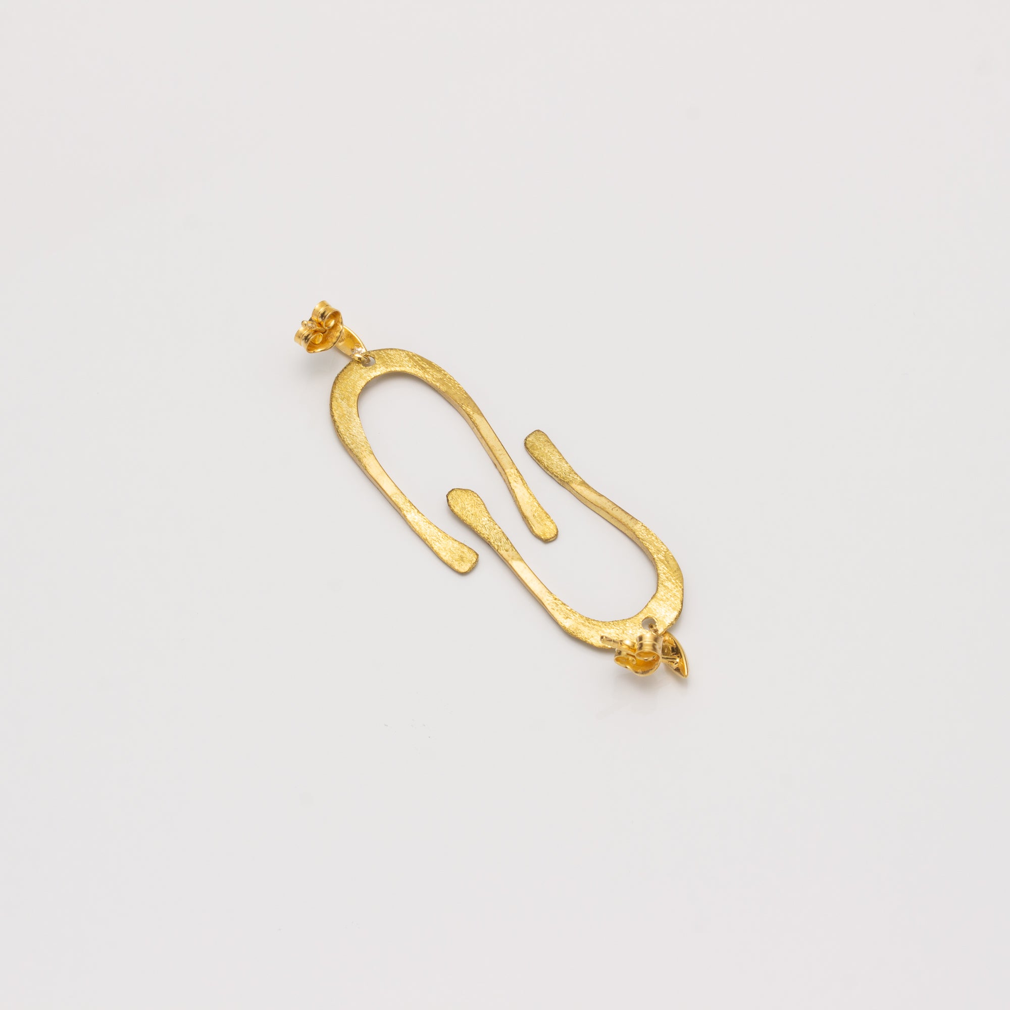 ARCO BRASS / VERMEIL POST EARRINGS // SMALL