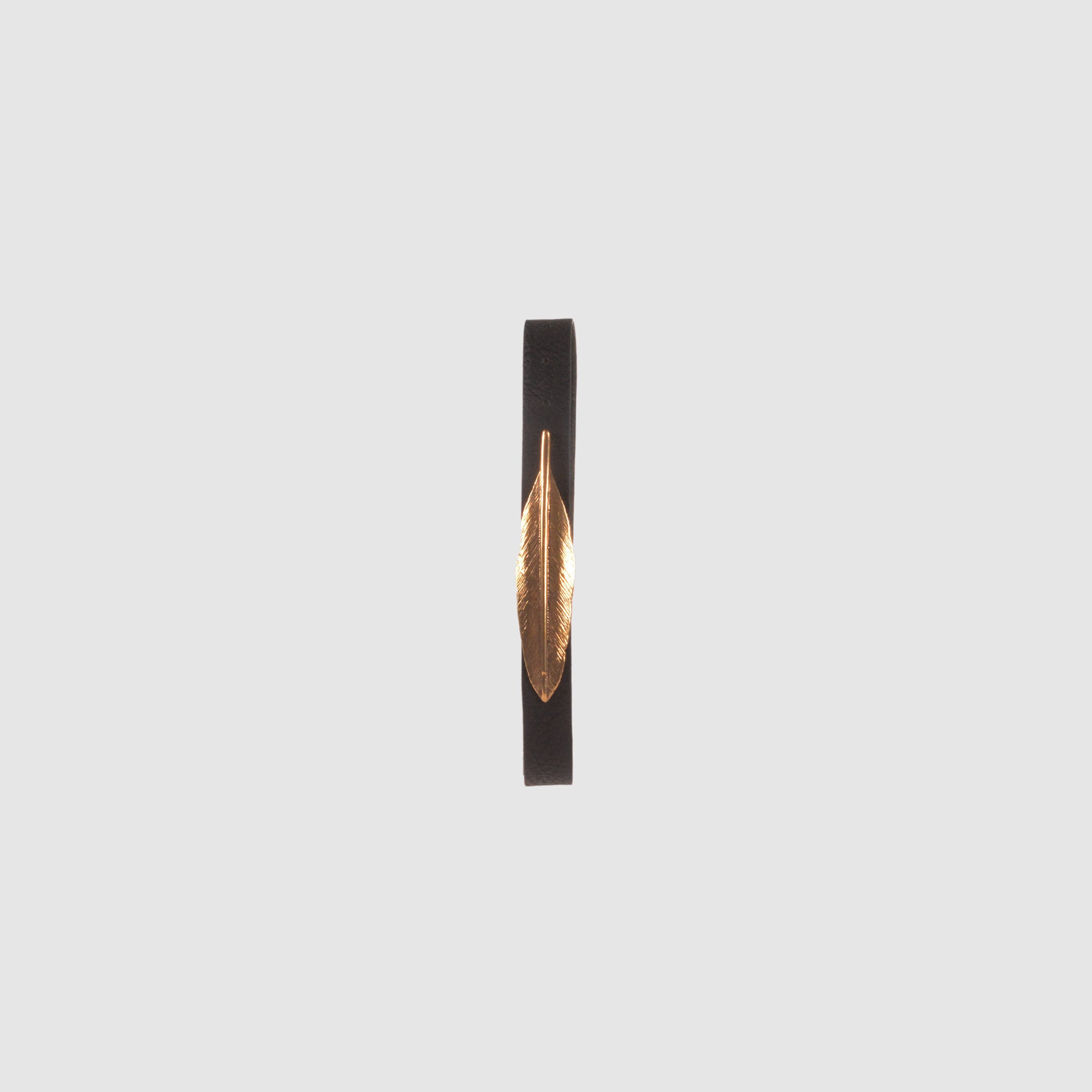 FEATHER BELT // BLACK // YELLOW BRONZE