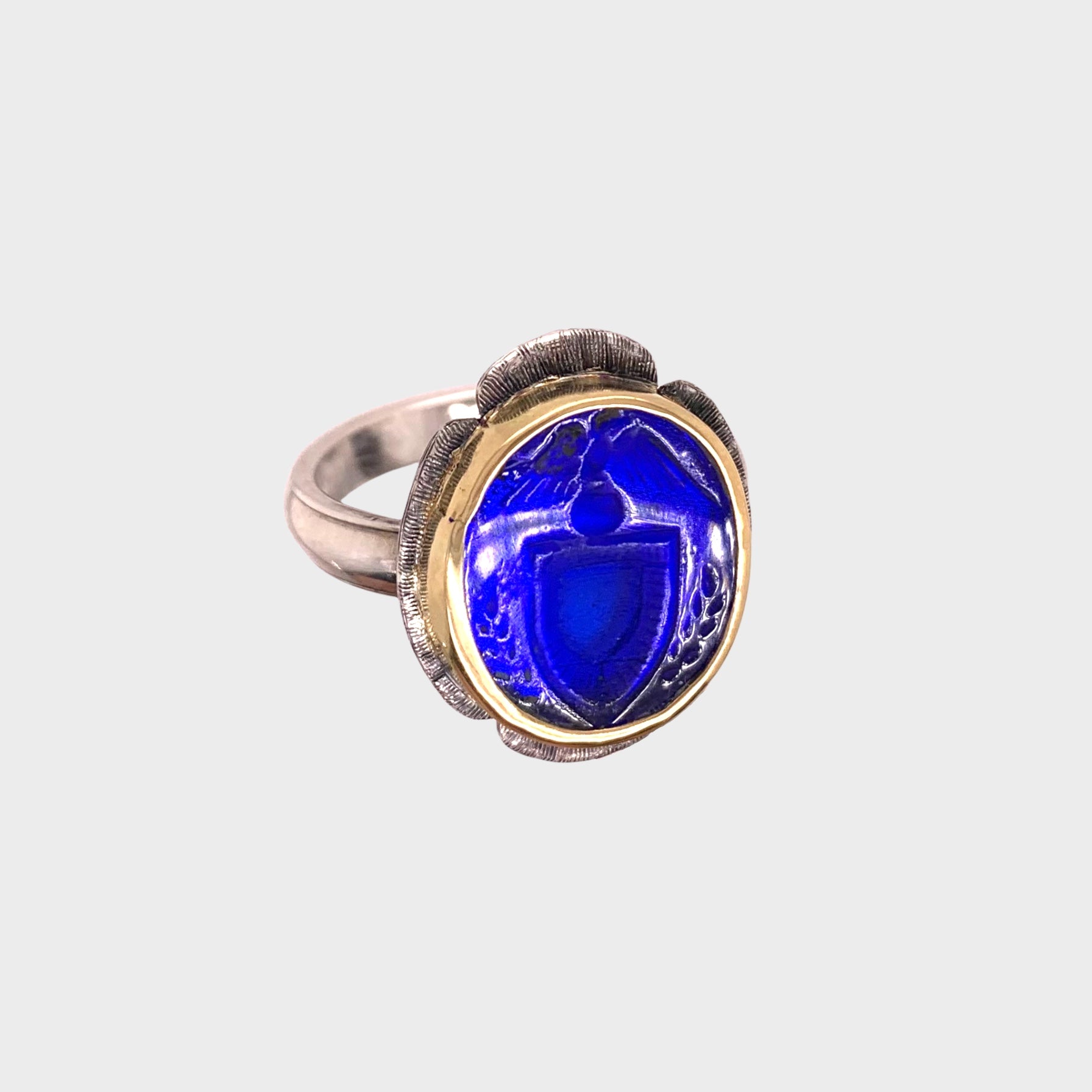 COBALT BLUE // INTAGLIO // FLOWER // RING