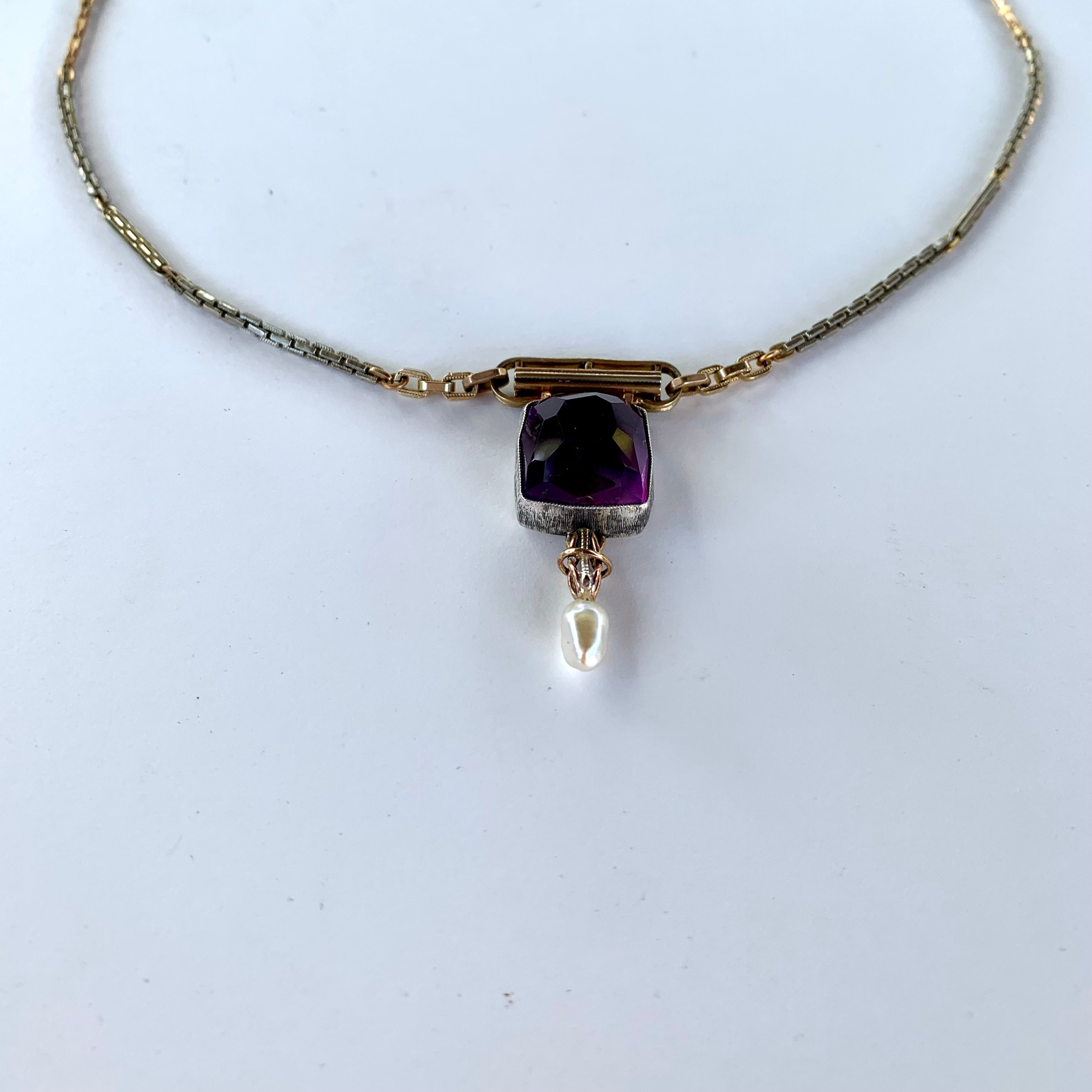 HEIRLOOM ROSE CUT AMETHYST // NECKLACE
