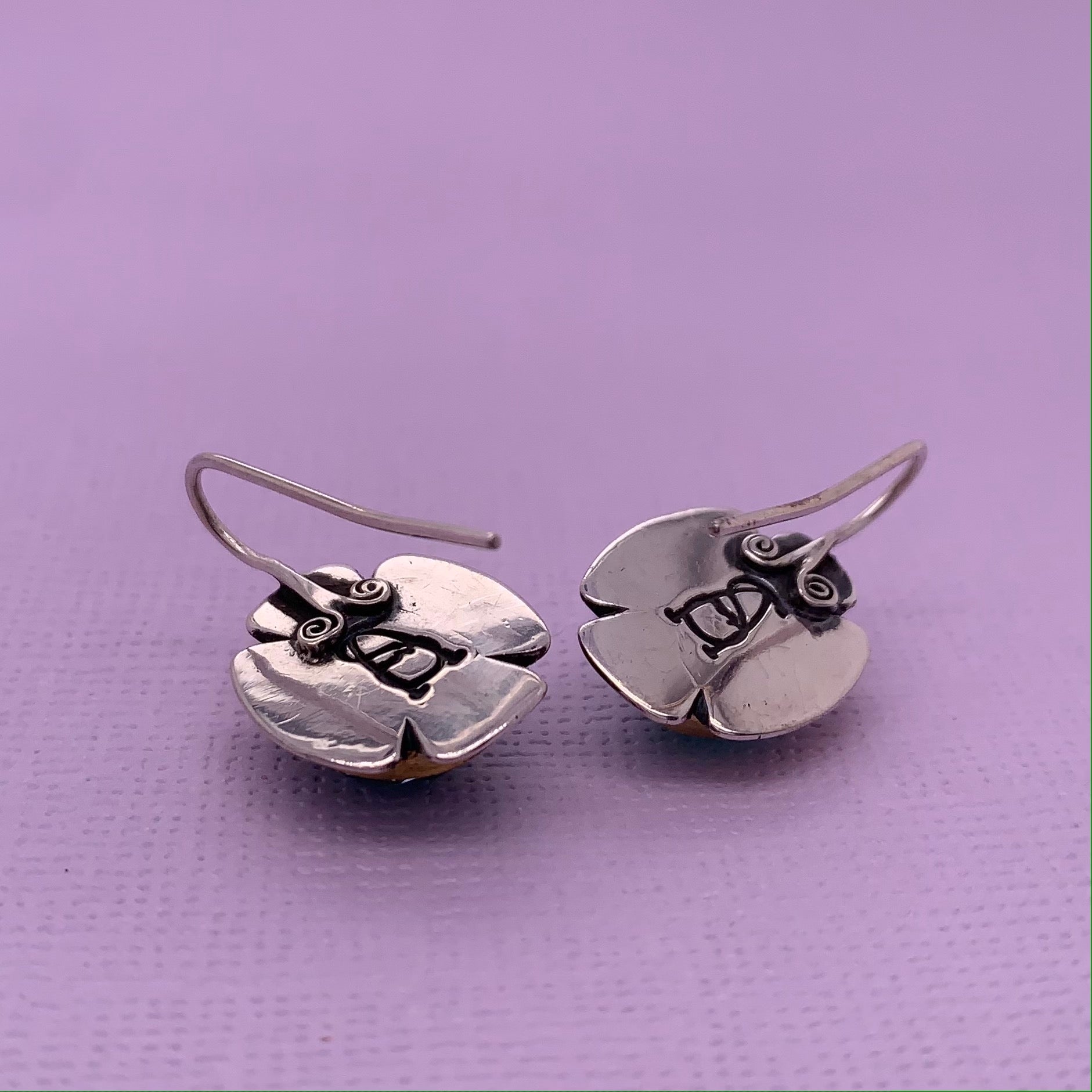 FLOWER HEIRLOOM EARRINGS // LILAC CHALCEDONY
