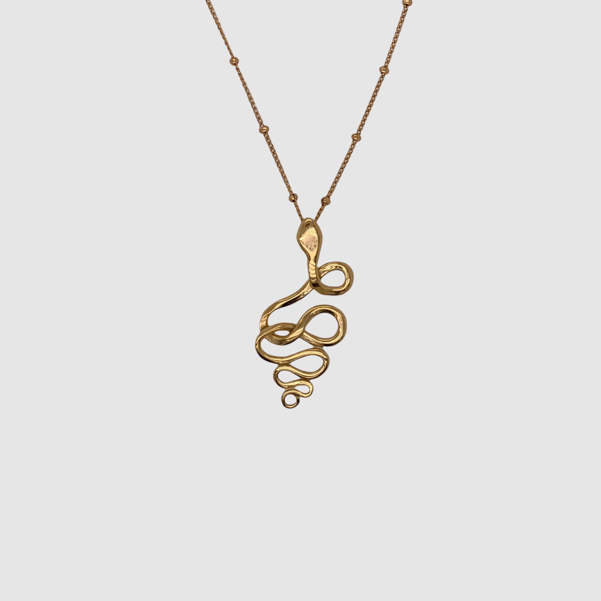 SNAKE PENDANT  // NECKLACE // VERMEIL