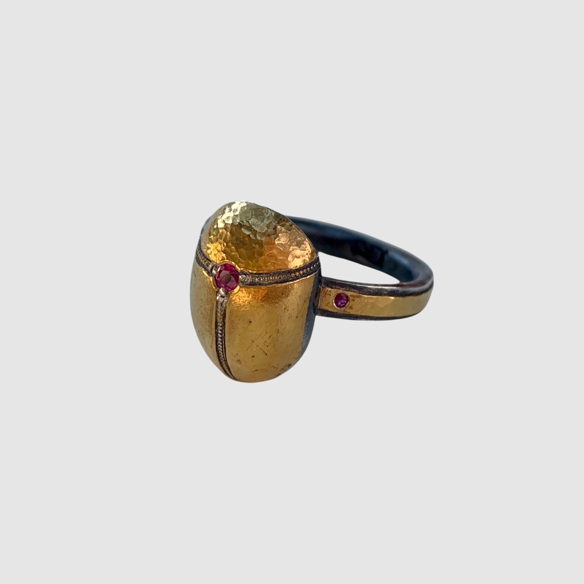 SACRED SCARAB RING // # 1 // RUBY
