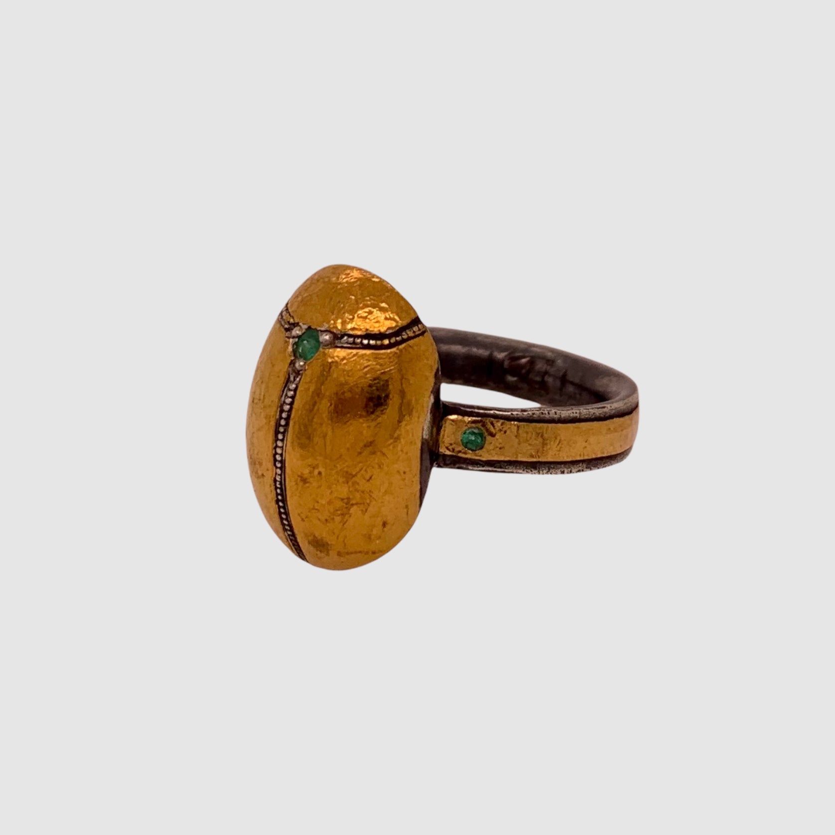 SACRED SCARAB RING // # 4 // EMERALD