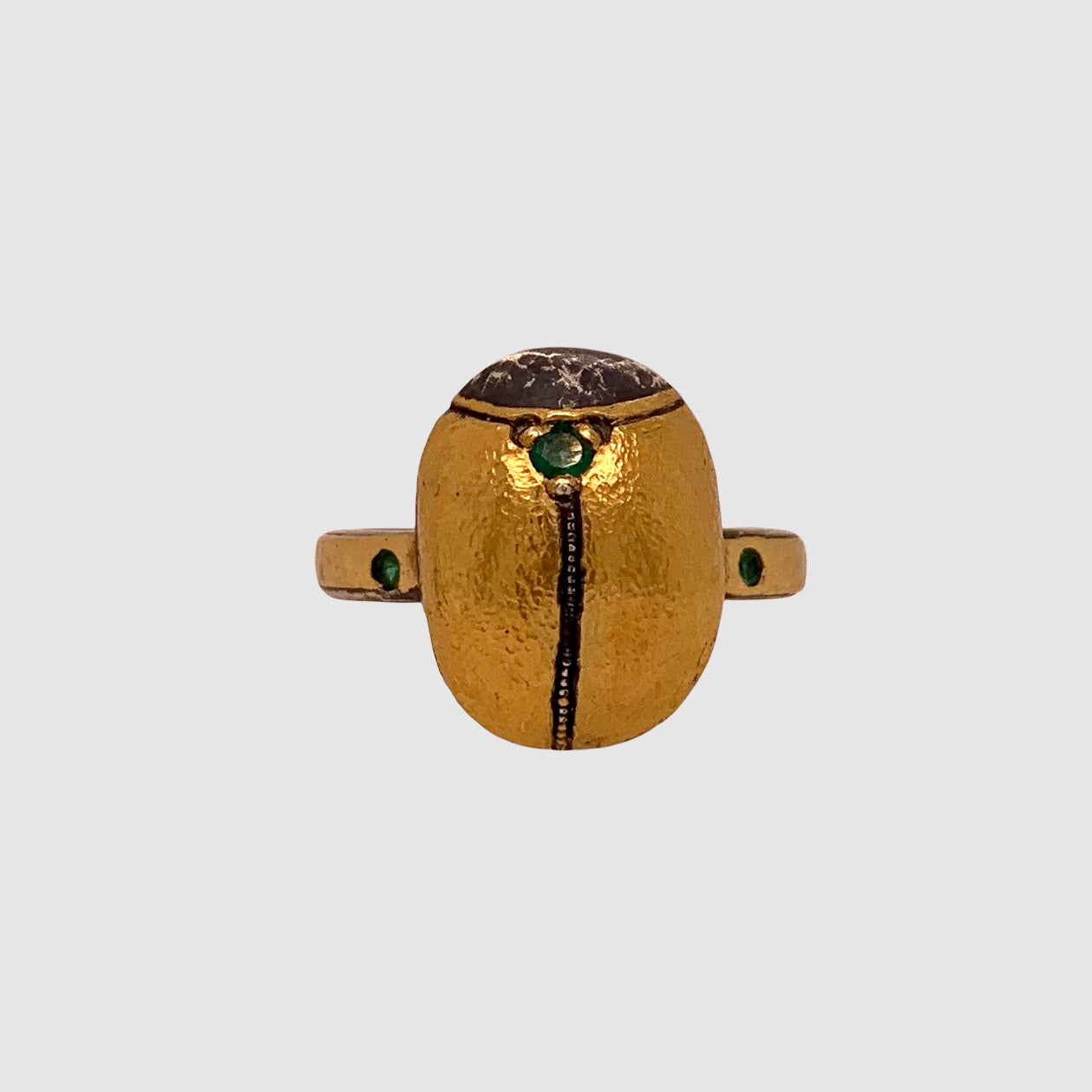 SACRED SCARAB RING // # 6 // EMERALD