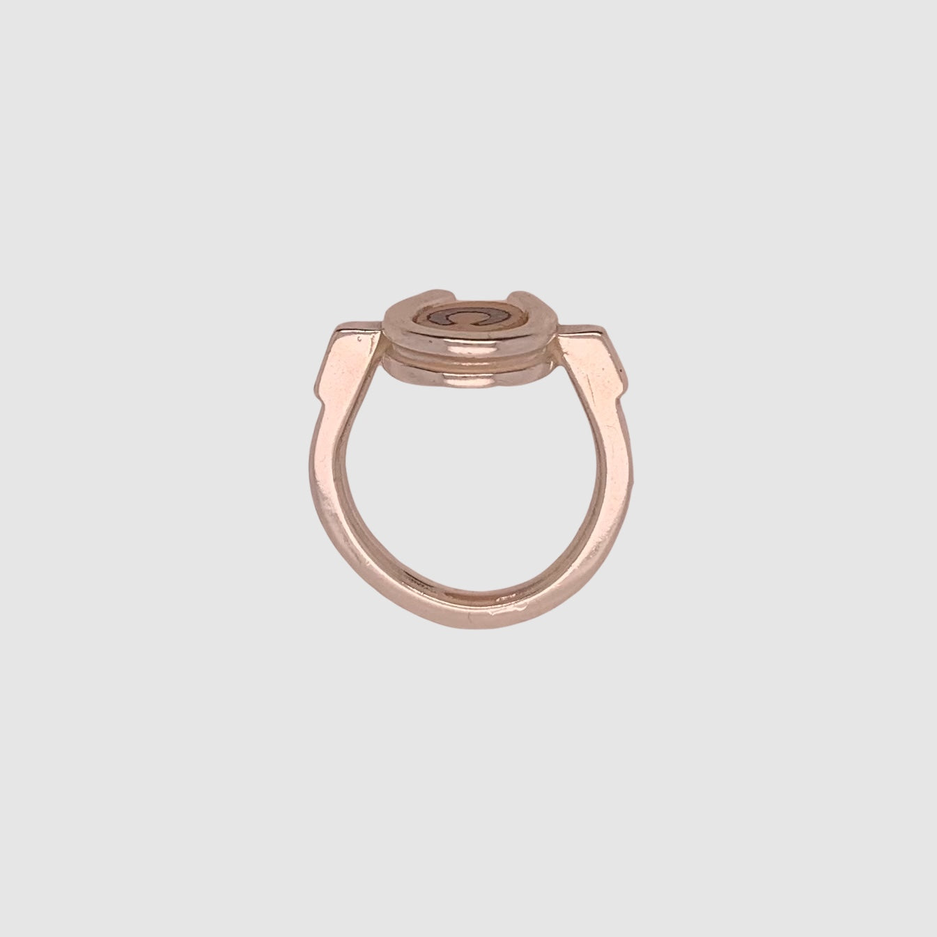 TRIPLE LUCK // SILVER RING // CREAM PINK INTAGLIO