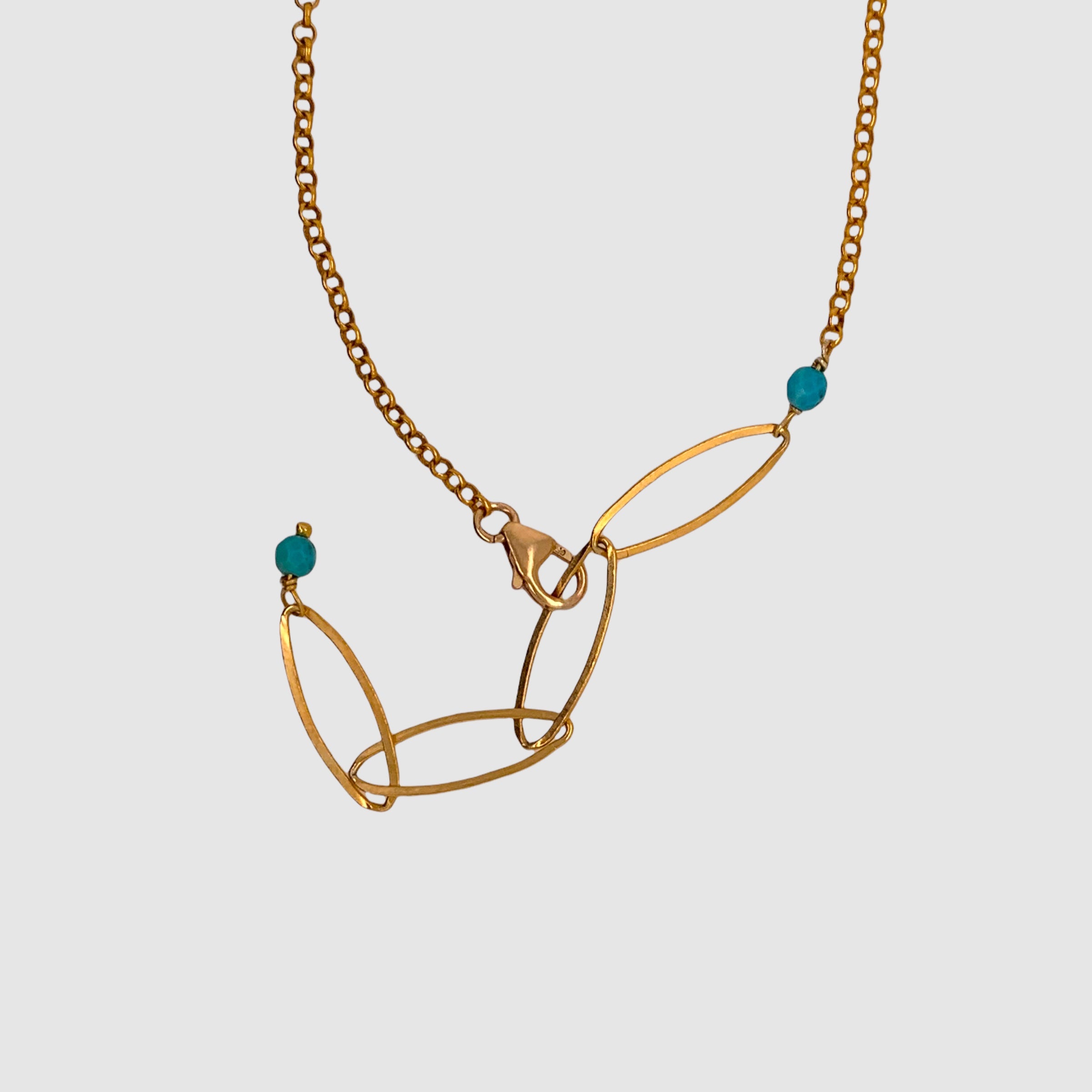 HEIRLOOM CLAW PENDANT // NECKLACE //  HEXAGON TURQUOISE