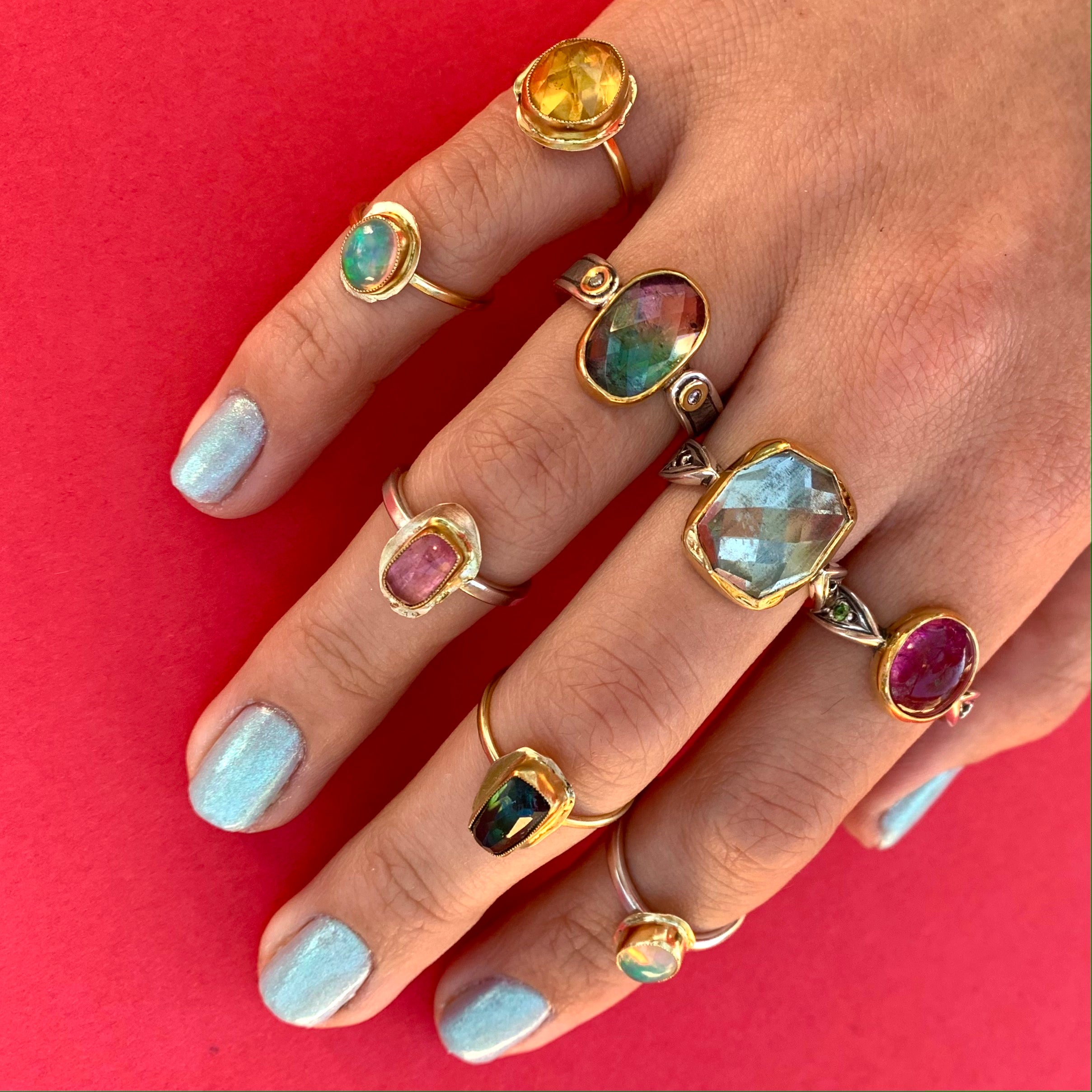 HEIRLOOM RING // SIMPLE // SILVER // GOLD // TURMALINE