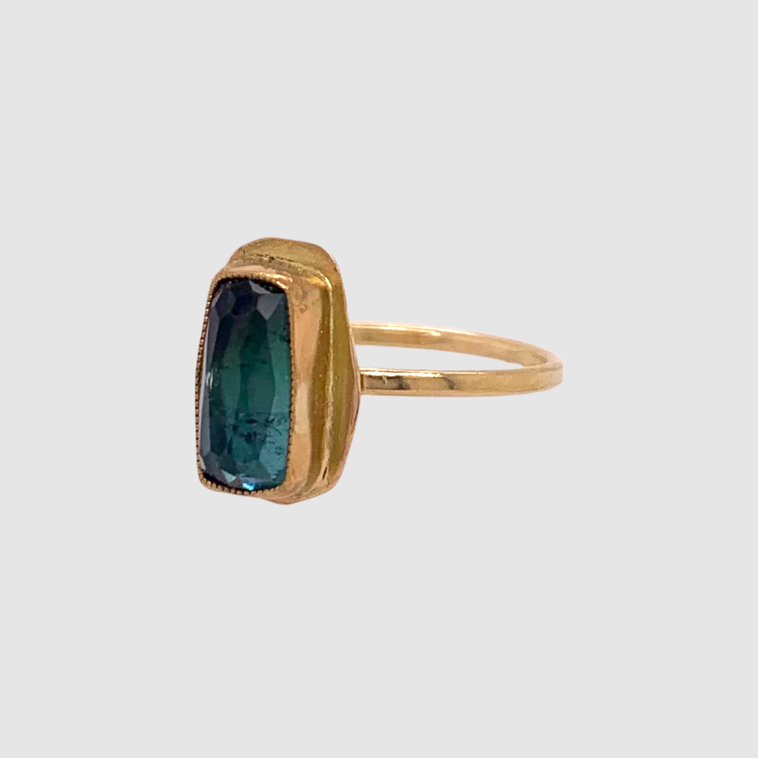 HEIRLOOM RING // SIMPLE // GOLD // TEAL TOURMALINE